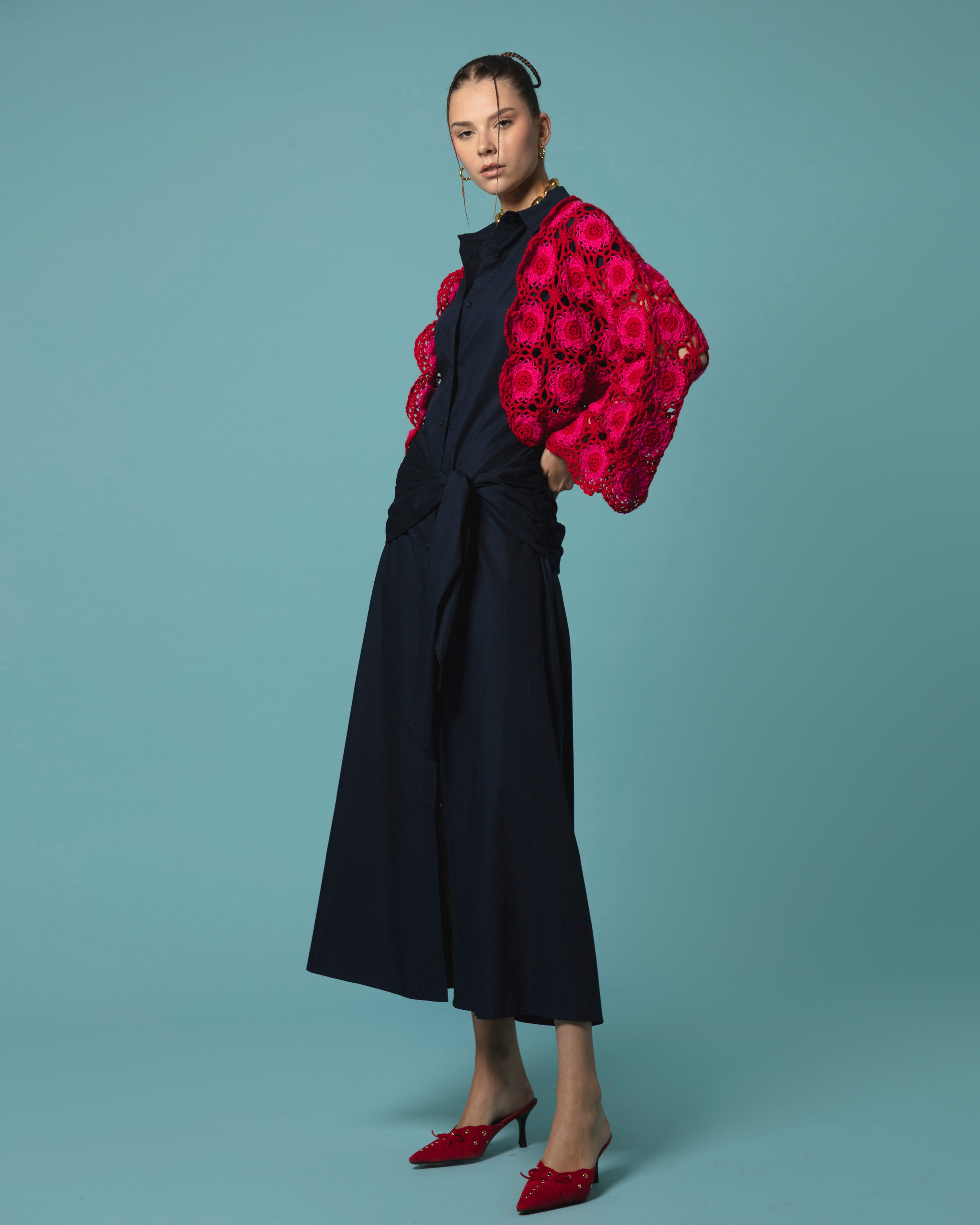 FLORA CARDIGAN RED