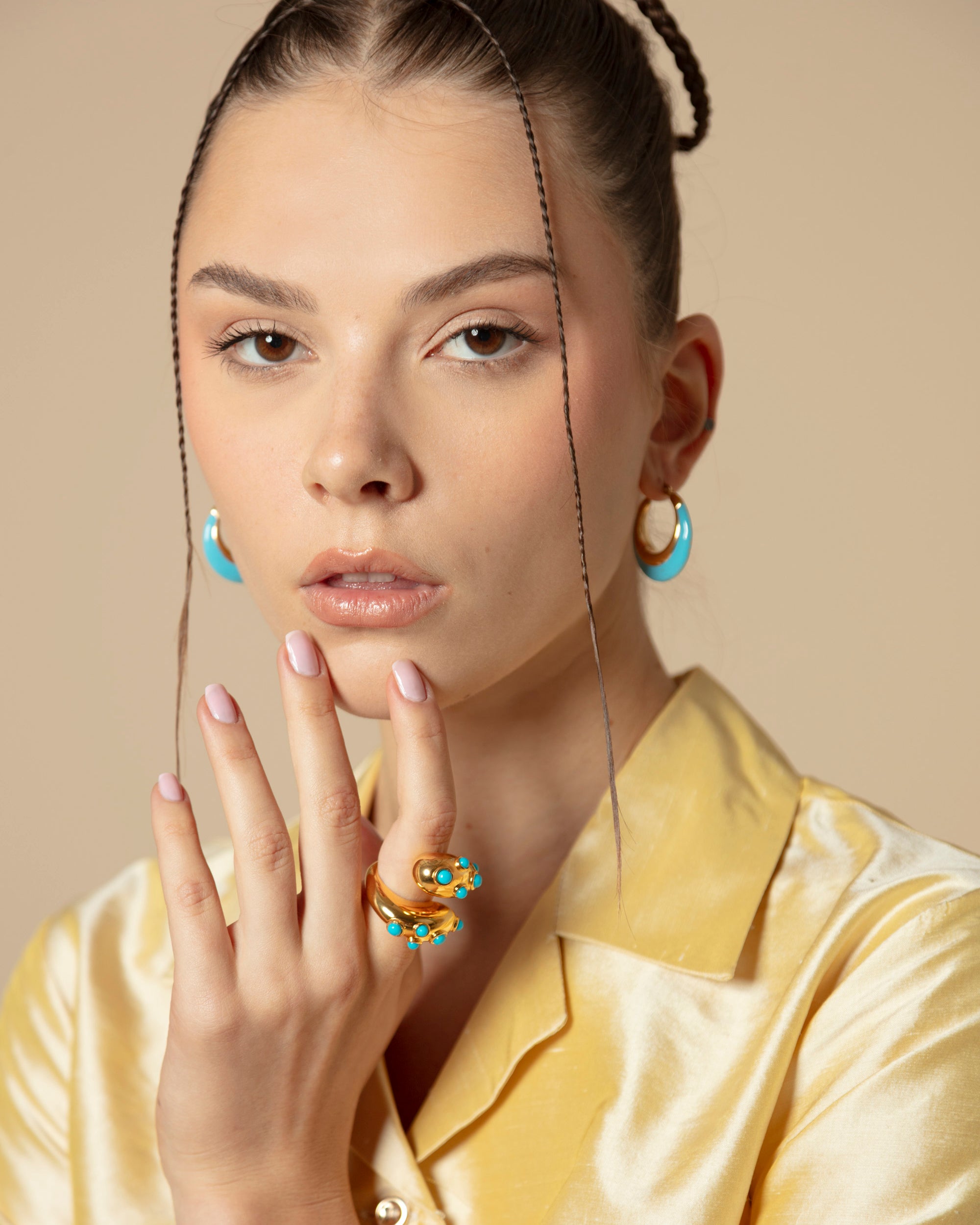 BLOOP EARRINGS TURQUOISE