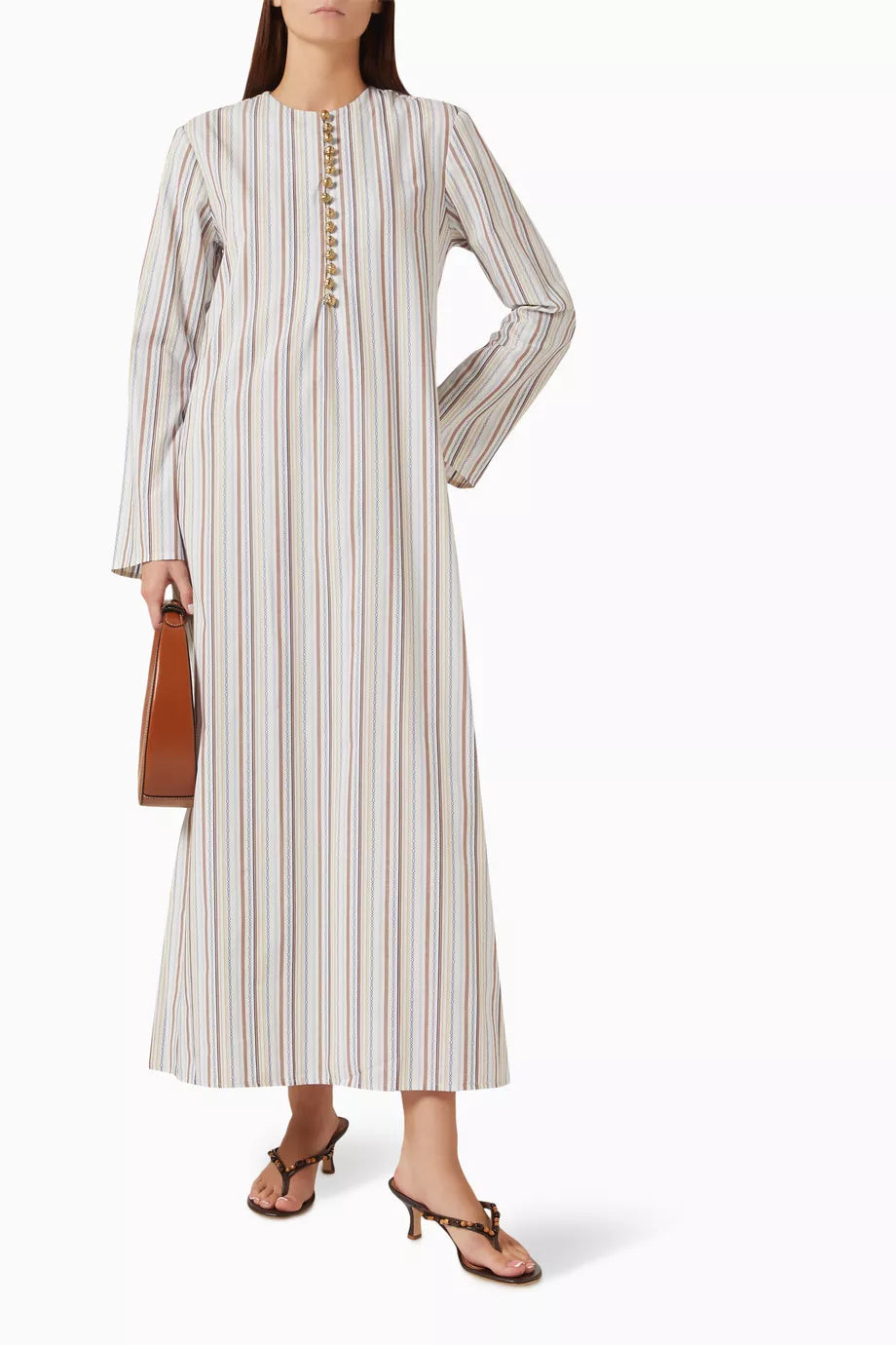 LUEUR DRESS WHITE STRIPED