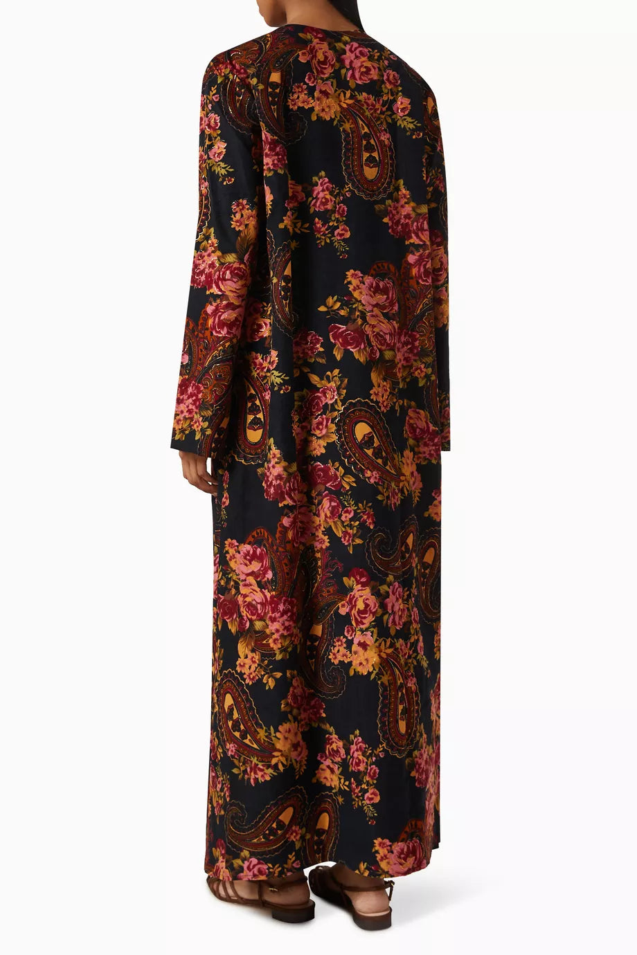 LUEUR DRESS CORDUROY PAISLEY BLACK