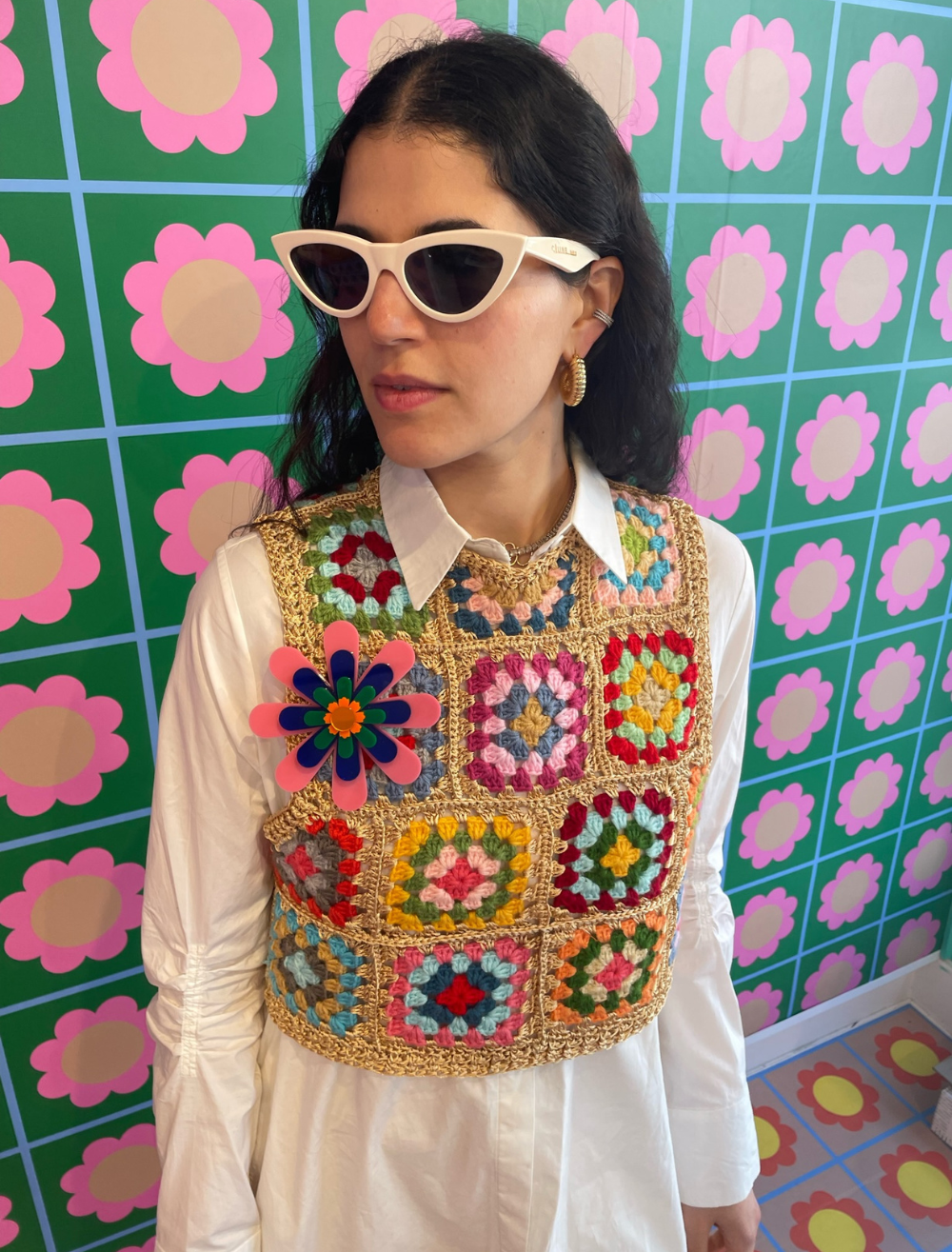 SARAY KNIT GILET GOLD