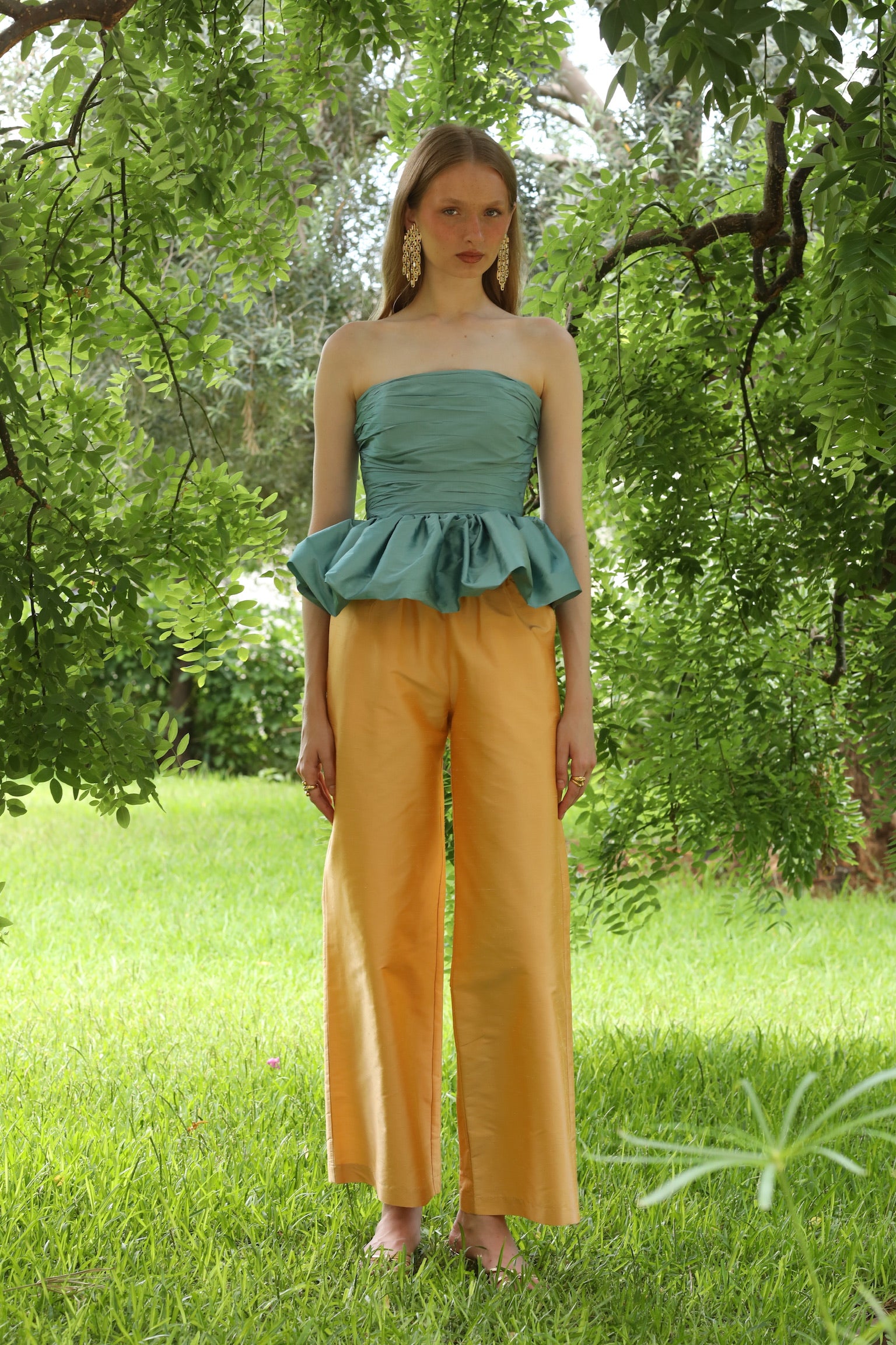 LUNE PANTS TAFFETA PEACH