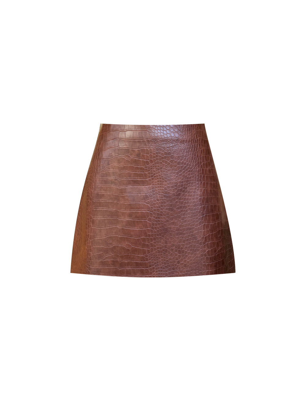 AHZAI SKIRT CROCO BROWN