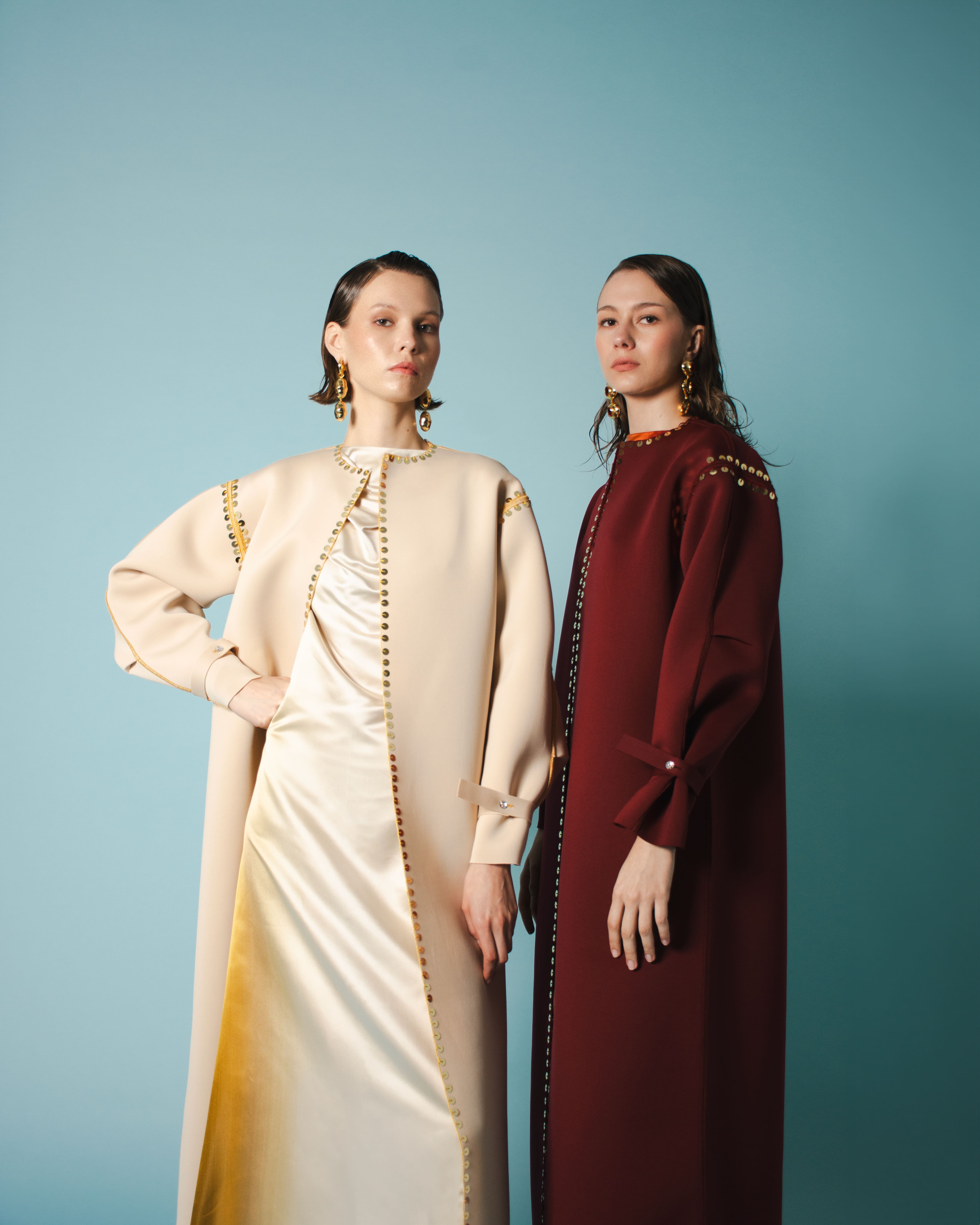 NOOR DRESS SOIE DEGRADE GOLD