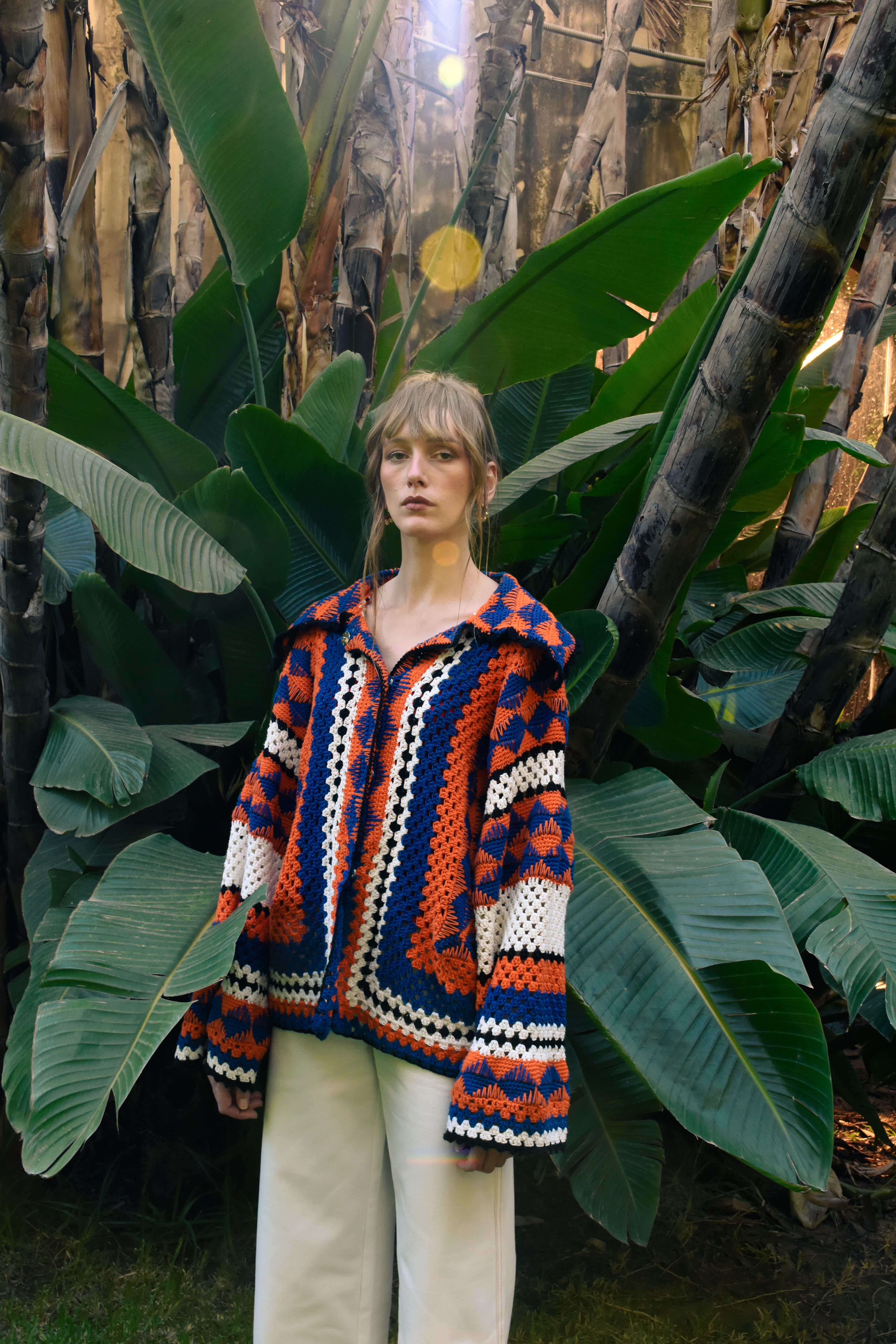 TALULAH JACKET PETROLE/ORANGE OS