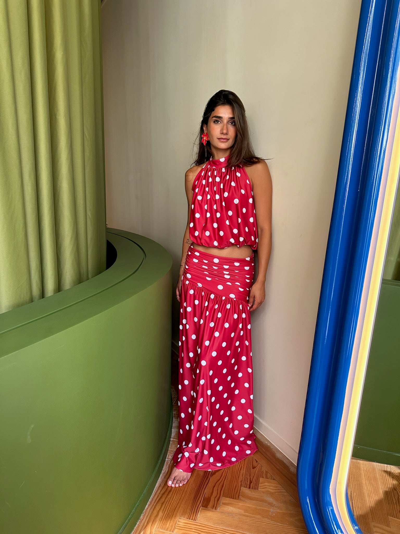 AZURA SET RED POLKADOT