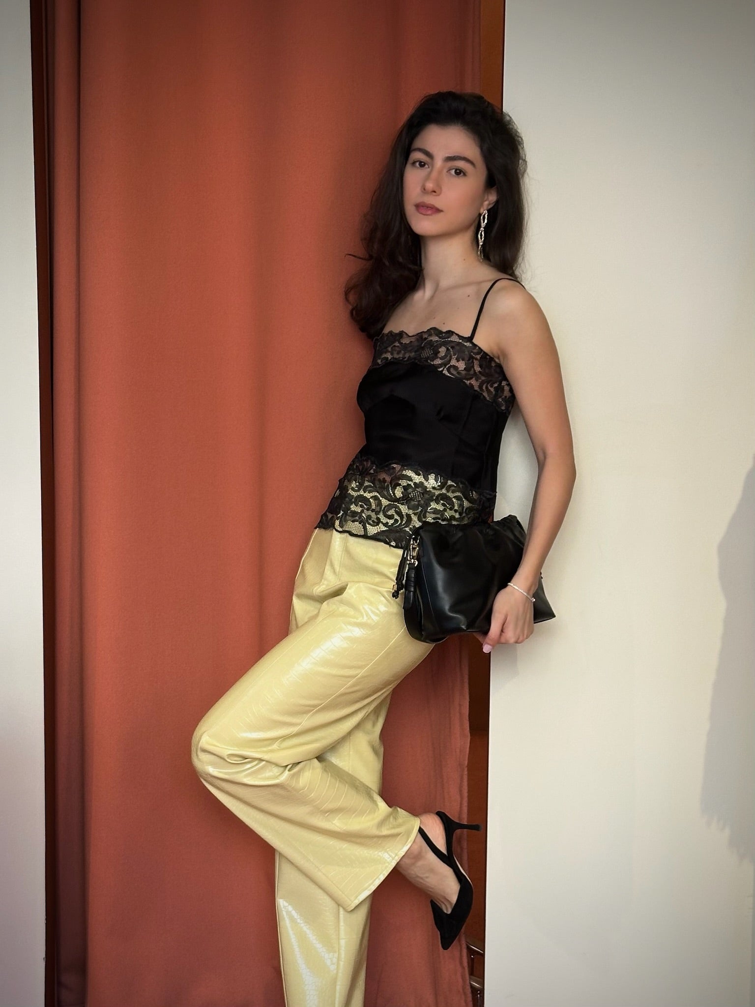 NIRA PANTS CROCO YELLOW