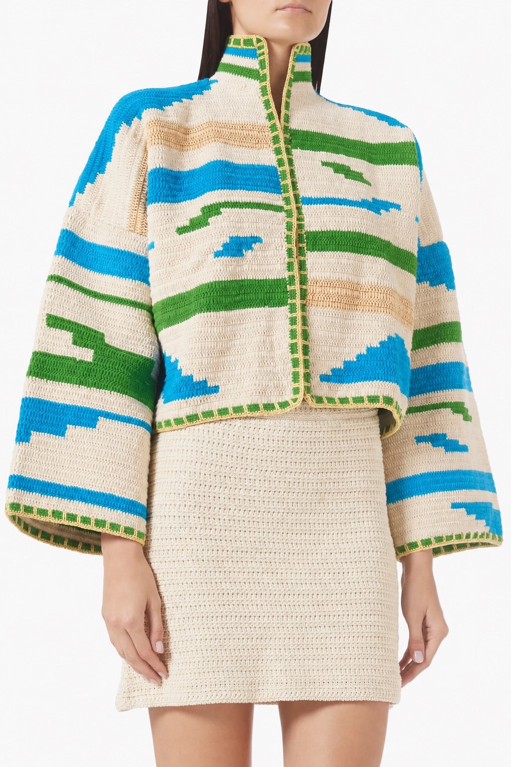 KIONA JACKET BEIGE/GREEN OS
