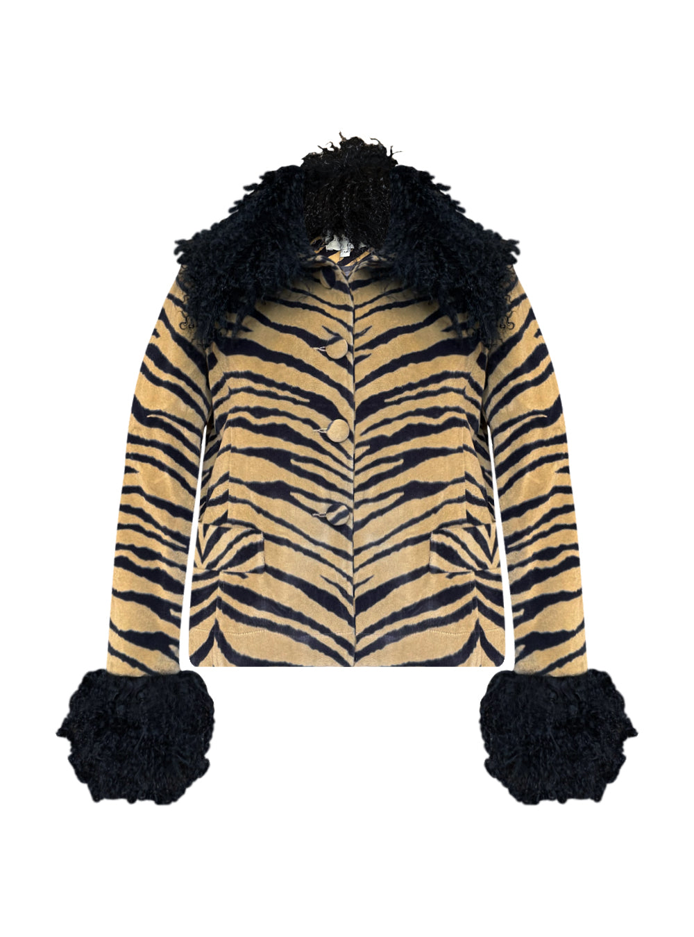 THESS JACKET ZEBRA CAMEL