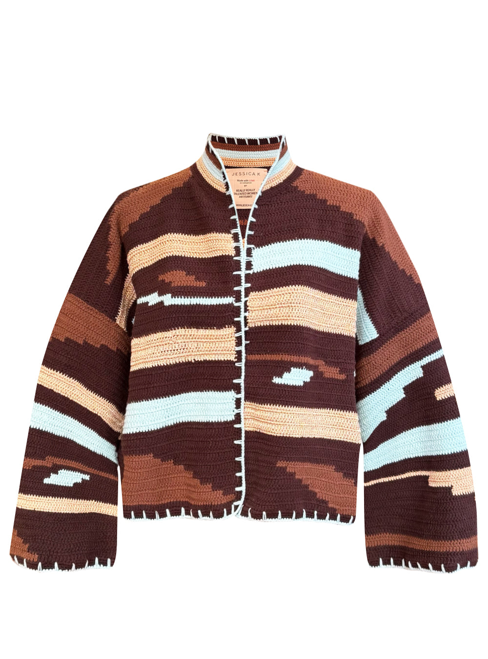 KIONA JACKET BROWN/AQUA