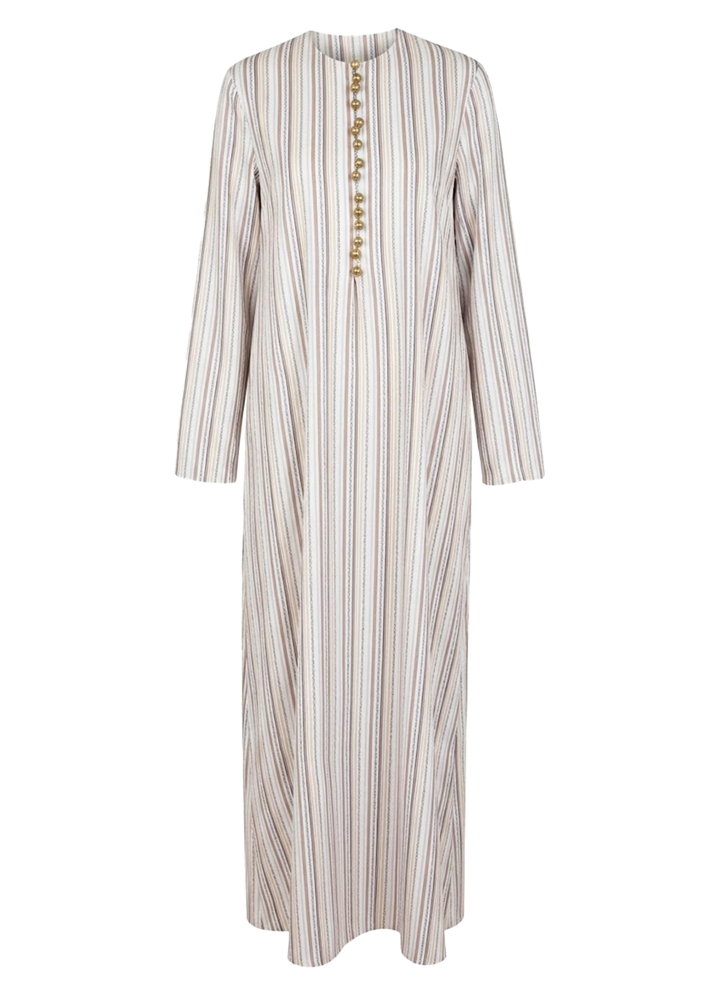 LUEUR DRESS WHITE STRIPED