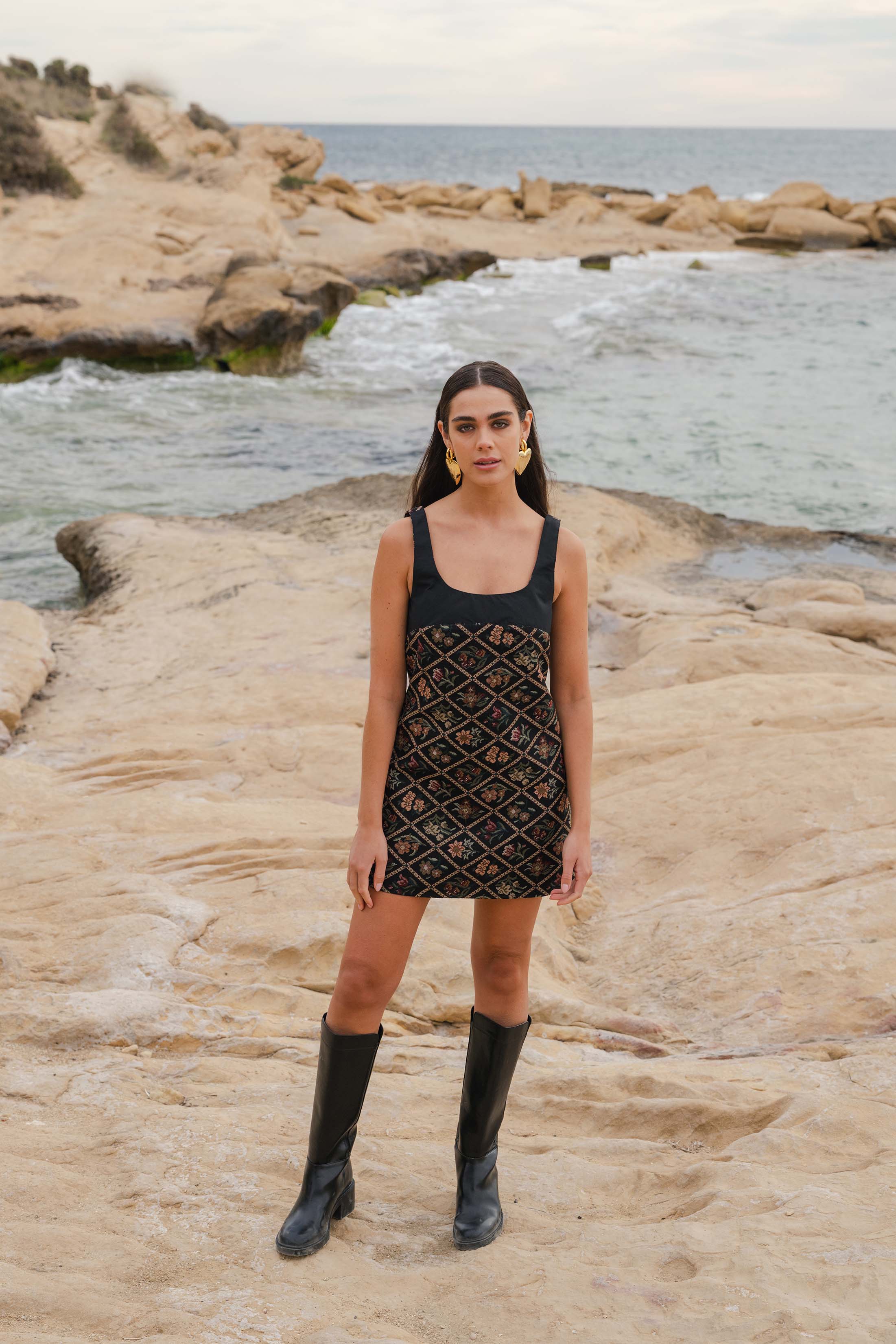 SENA DRESS JACQUARD FLEURI