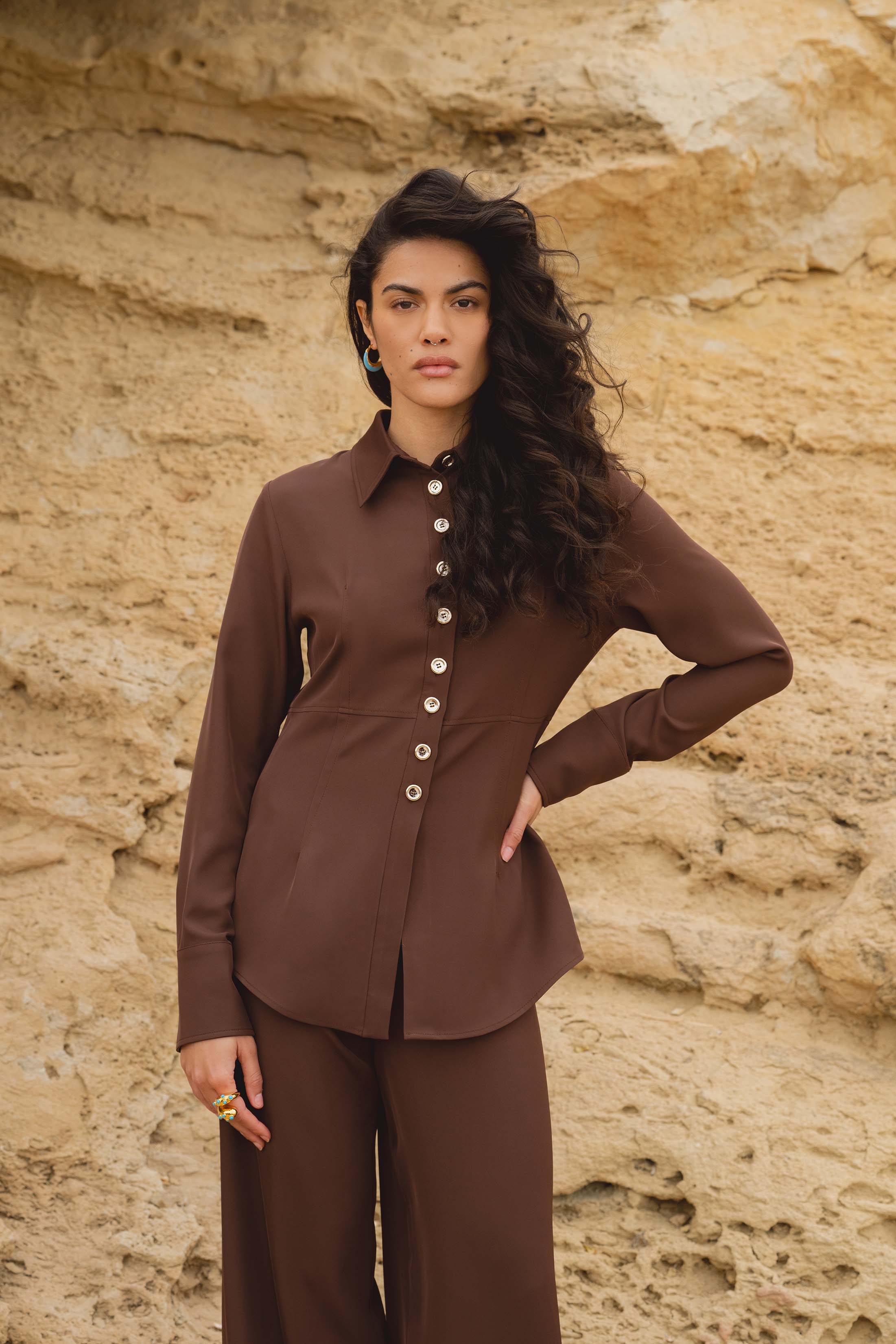 RISA SHIRT BROWN