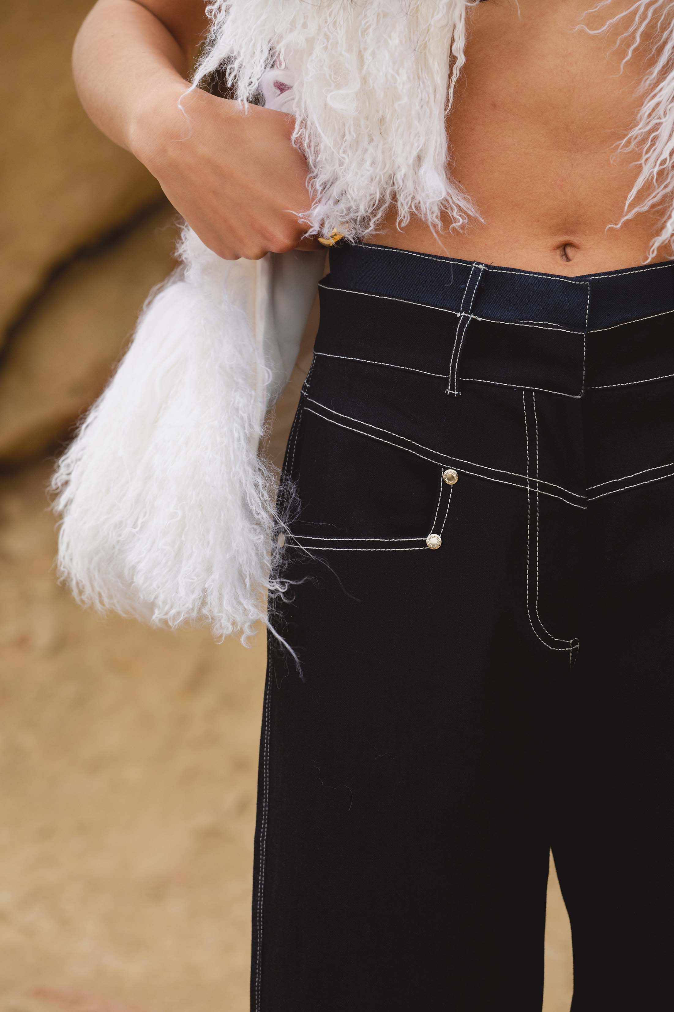 YAR PANTS JEANS DARK BLUE