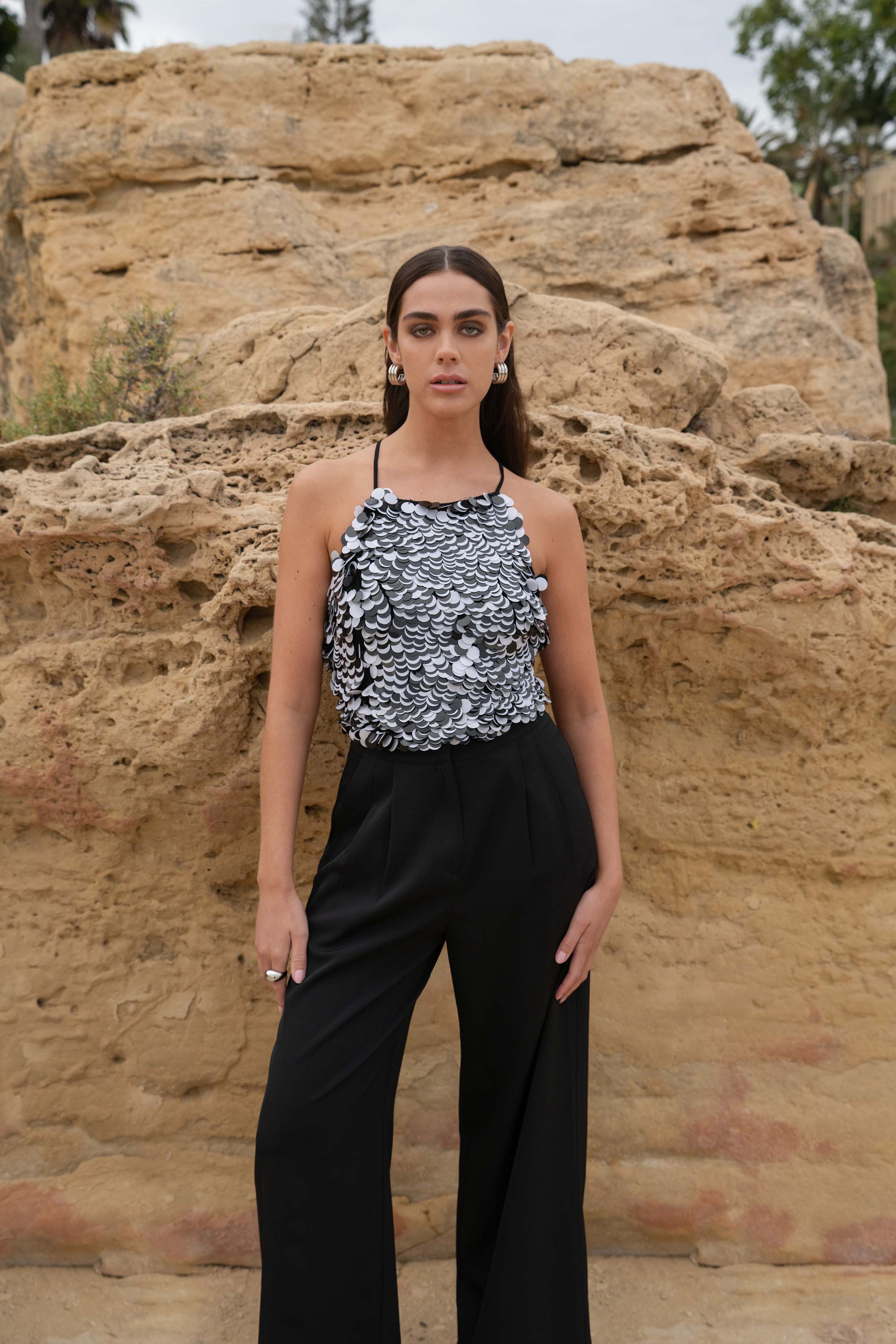 LIONA PANTS SUEDE BLACK