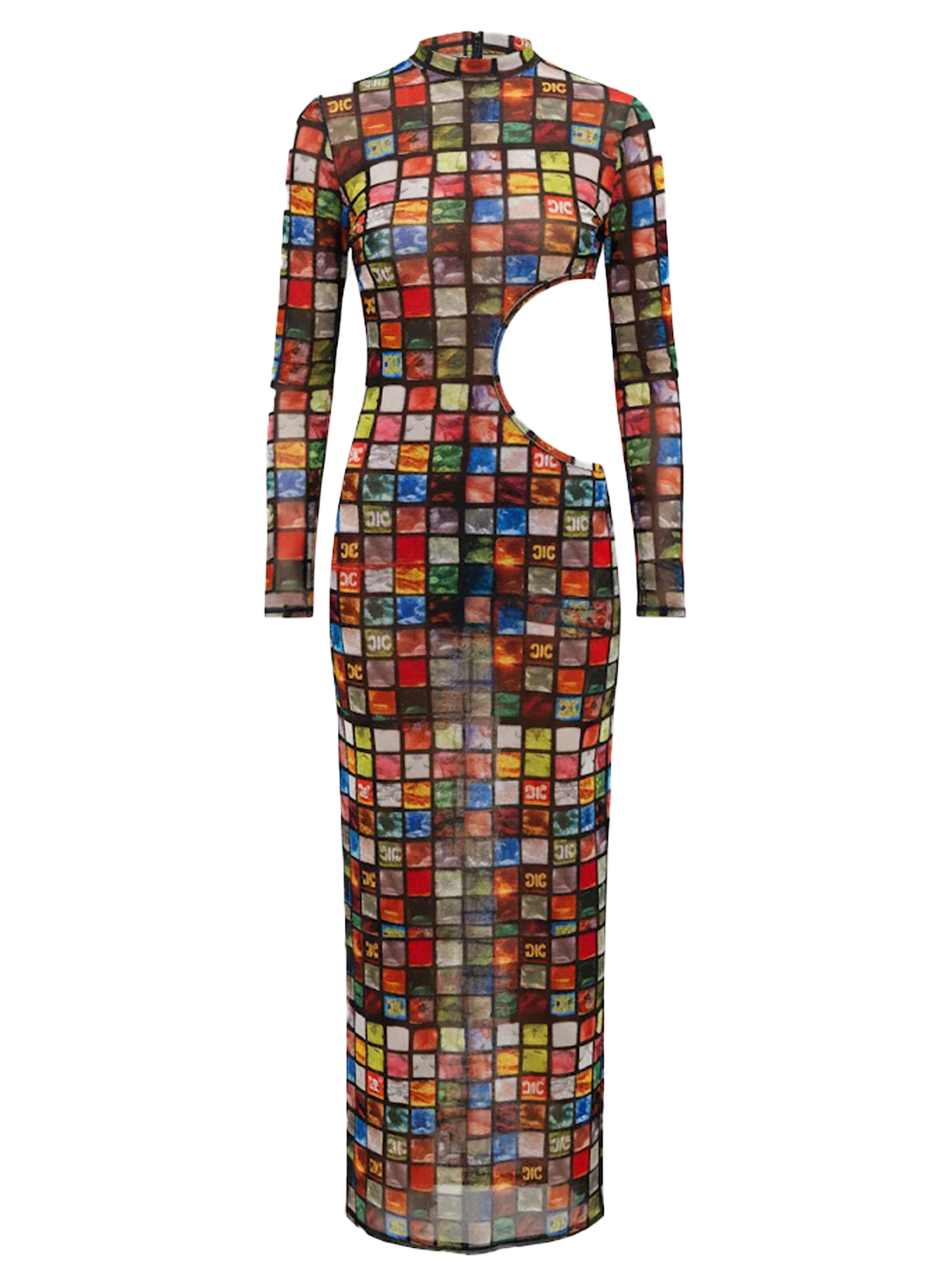 RINA DRESS TULLE CARREAUX