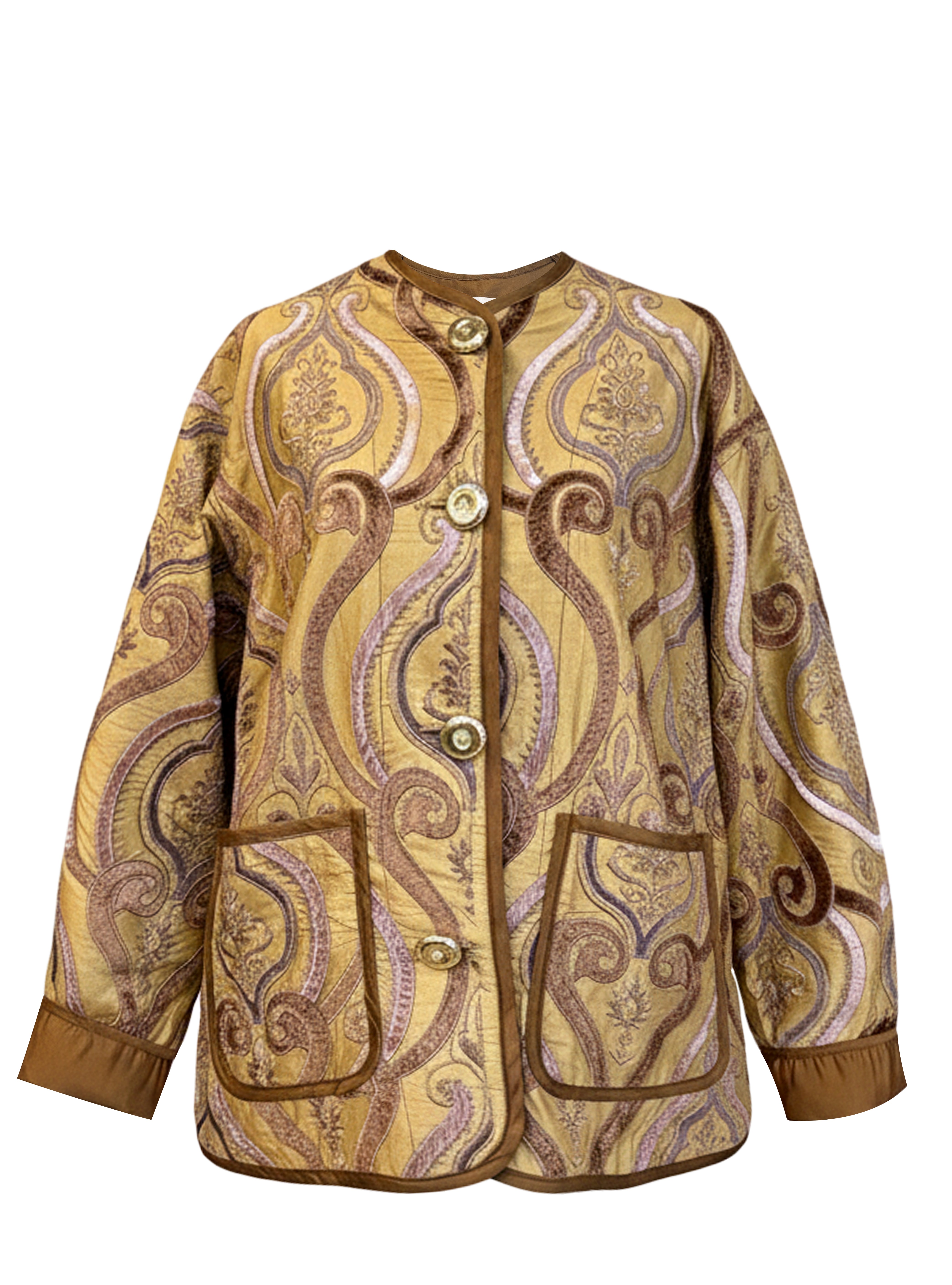 ROMAN JACKET TAFFETA LIME ARABESQUE