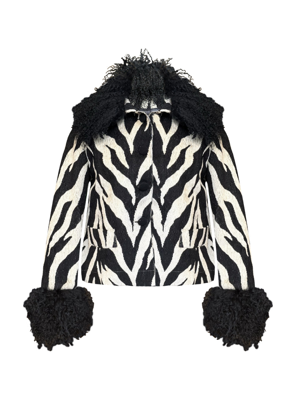 THESS JACKET ZEBRA BLACK/WHITE