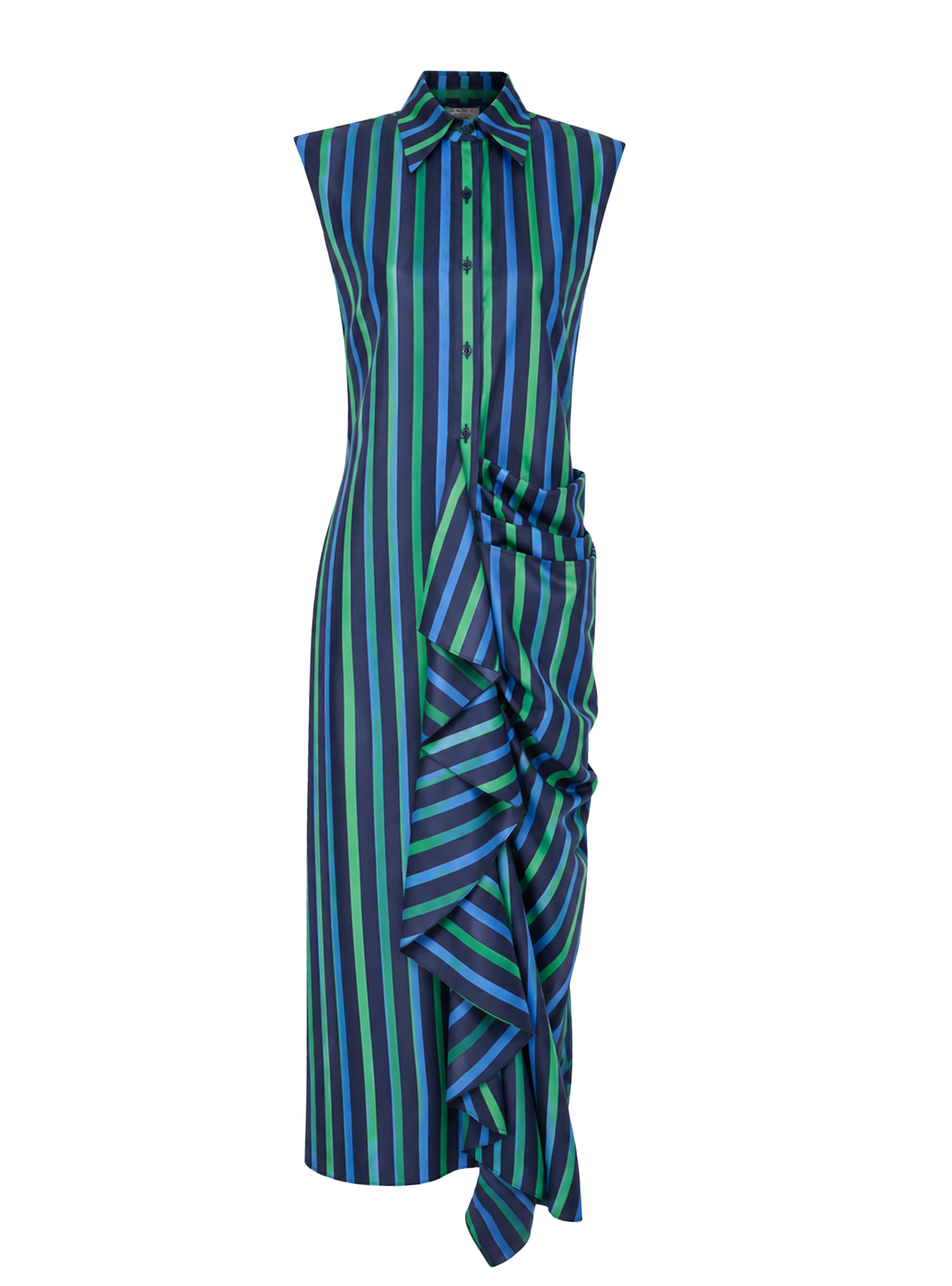 TULIA DRESS STRIPED NAVY BLUE