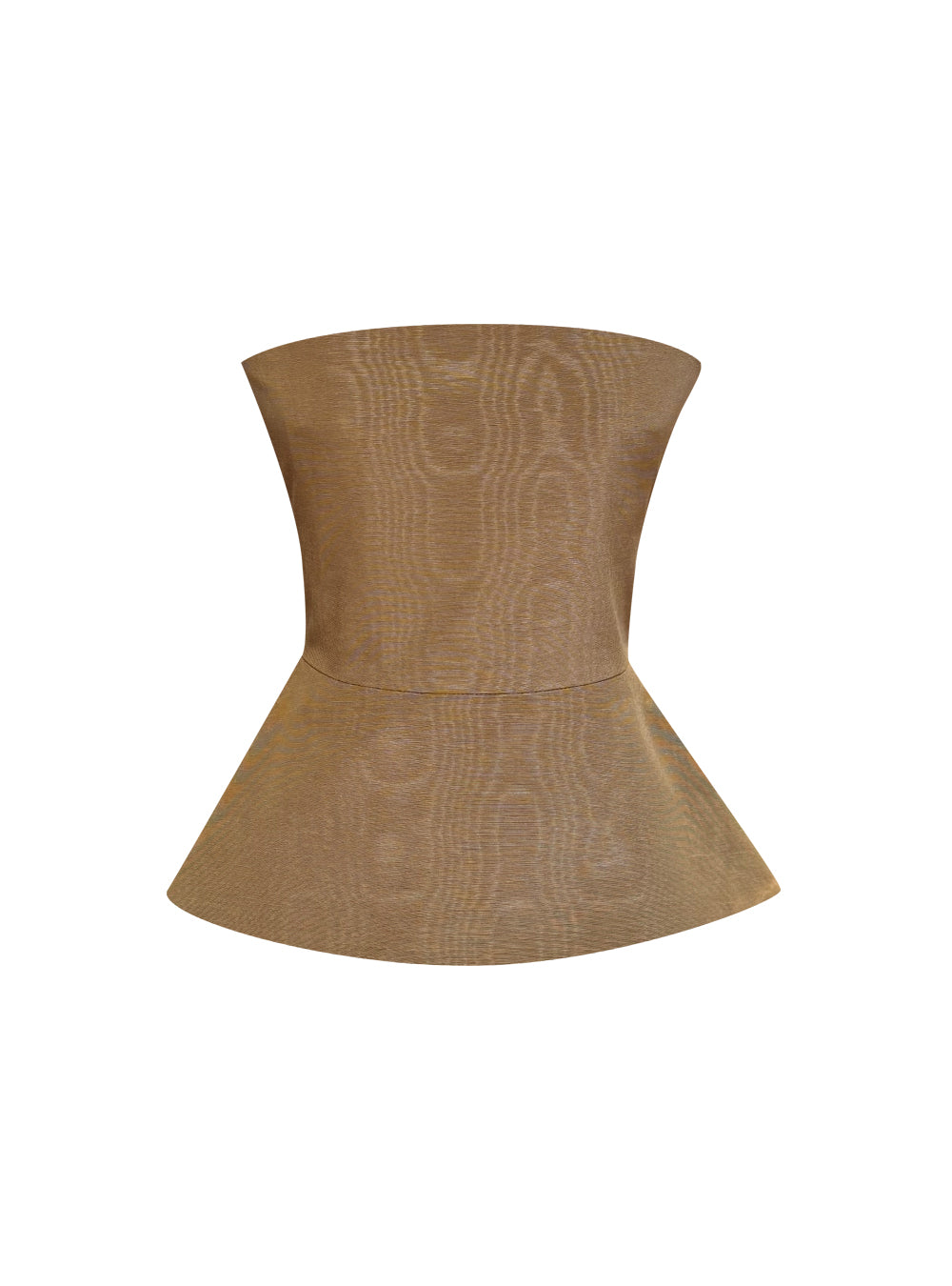 VEYA CORSET TAFFETA WAVY CAMEL