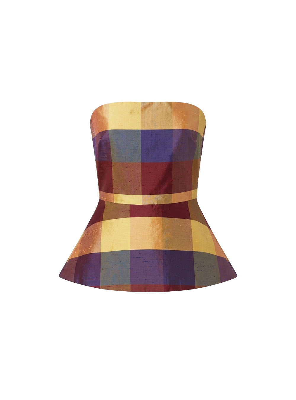 VEYA CORSET TAFFETA CARREAUX PURPLE/GOLD