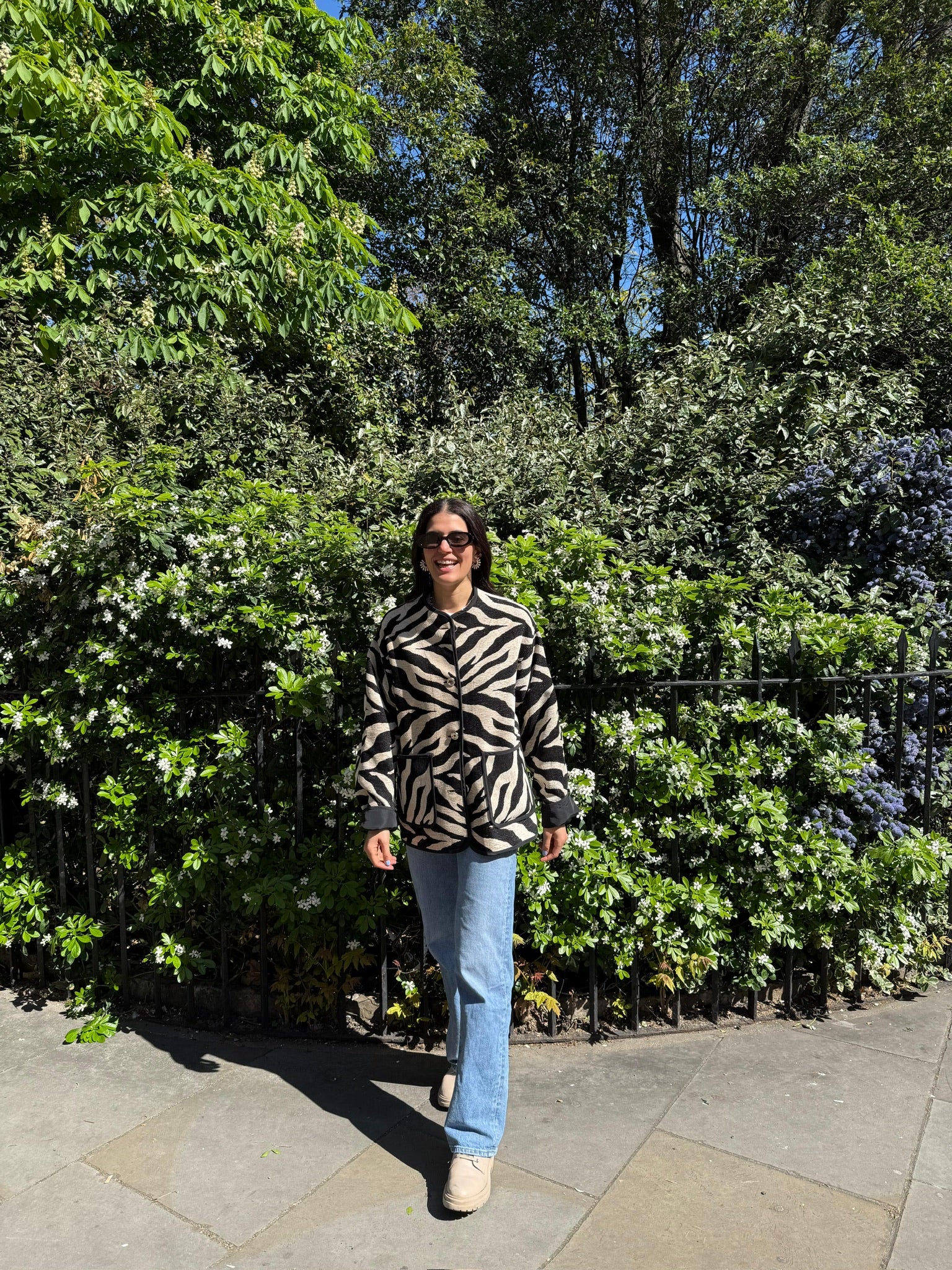 ROMAN JACKET JACQUARD ZEBRA BLACK/WHITE