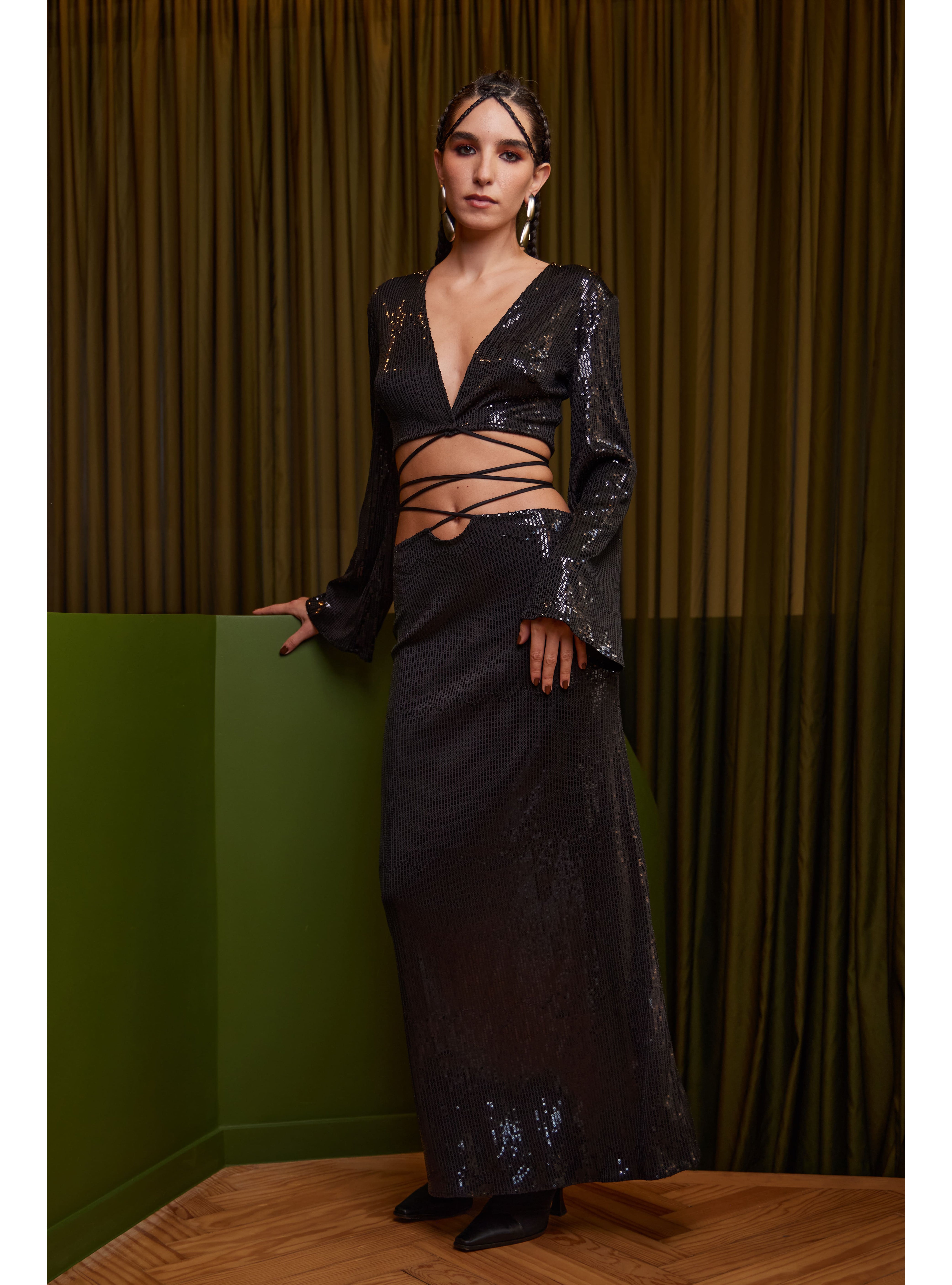 MONROE SET SEQUINS BLACK