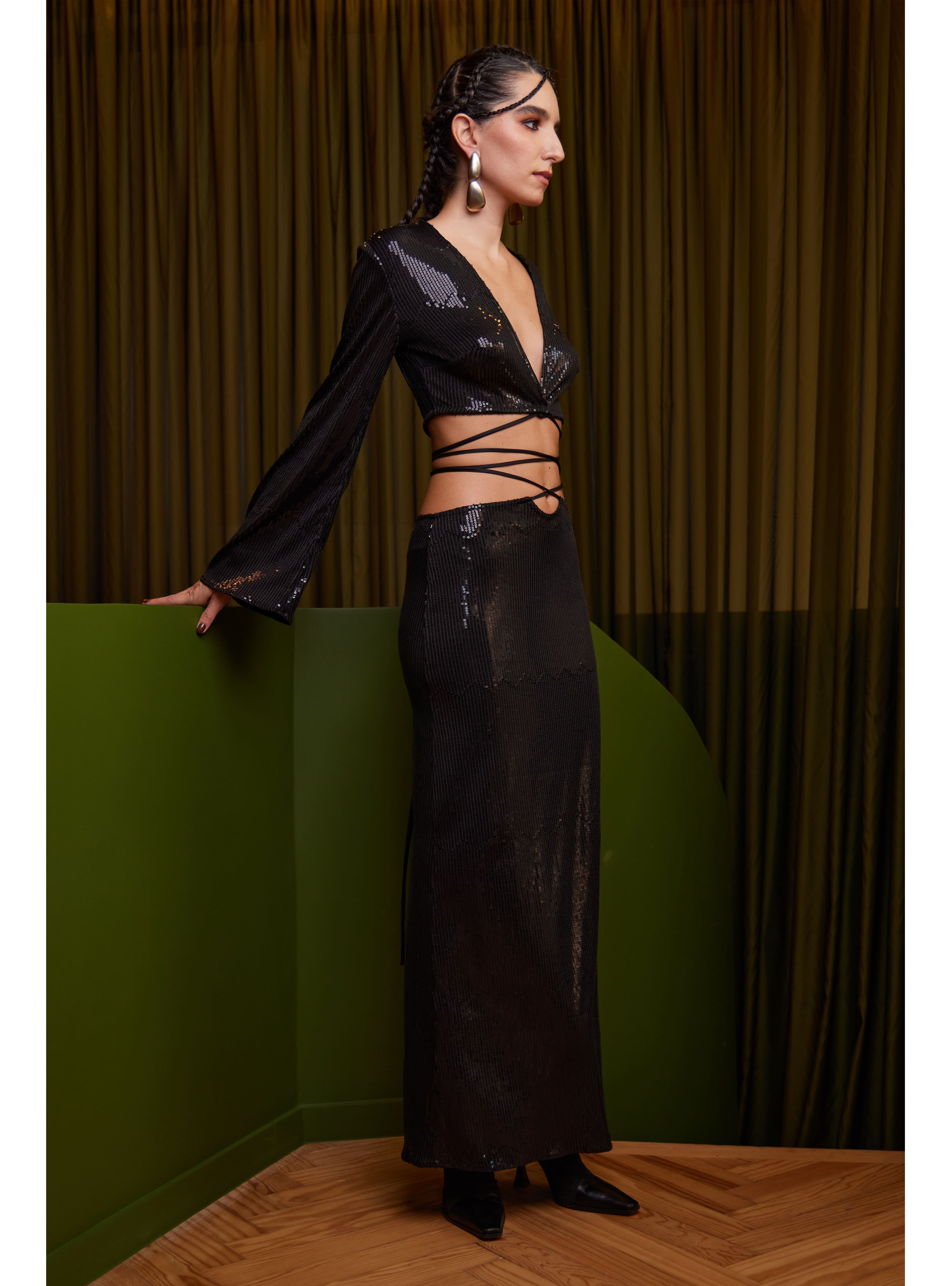 MONROE SET SEQUINS BLACK
