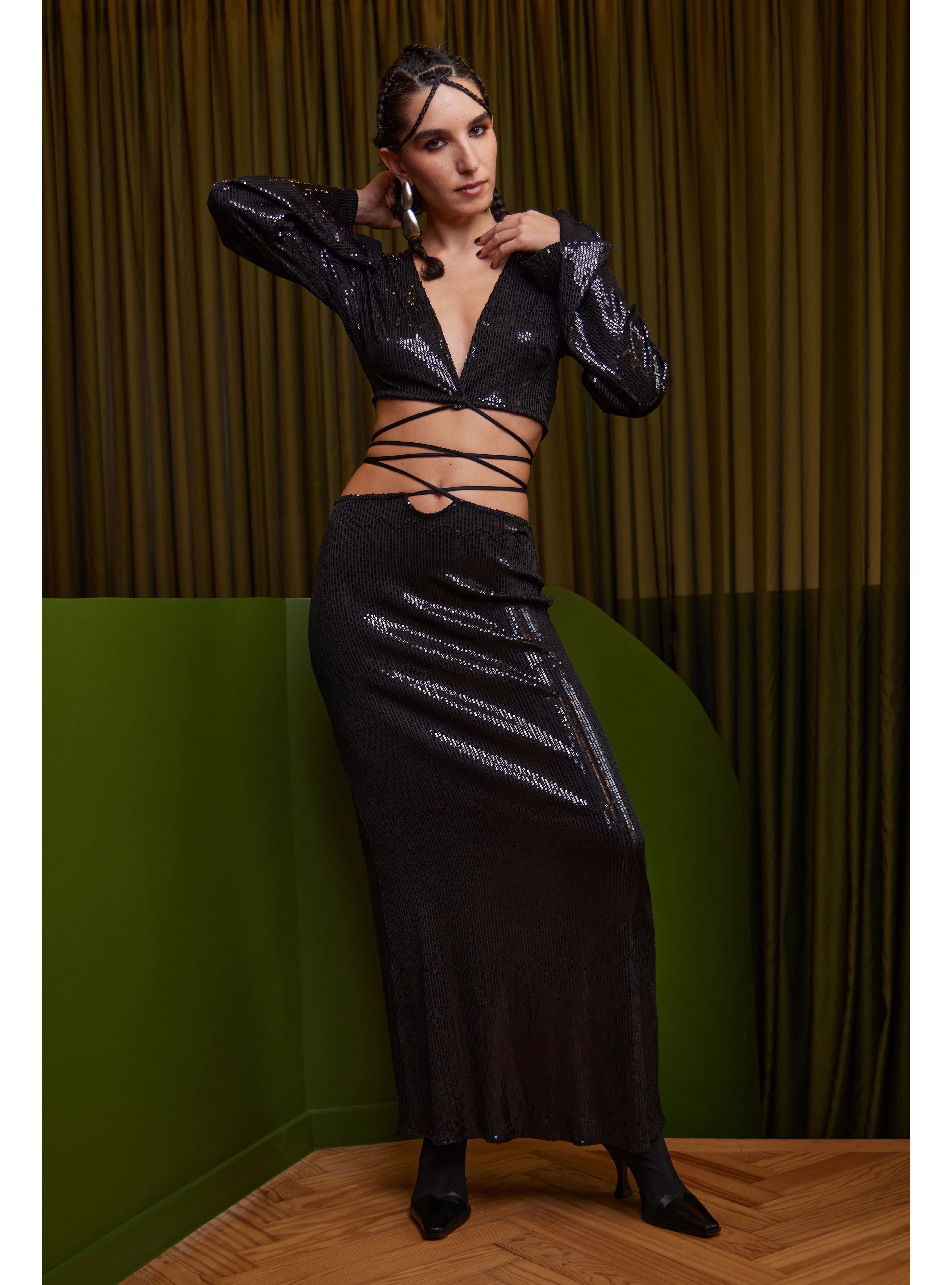 MONROE SET SEQUINS BLACK