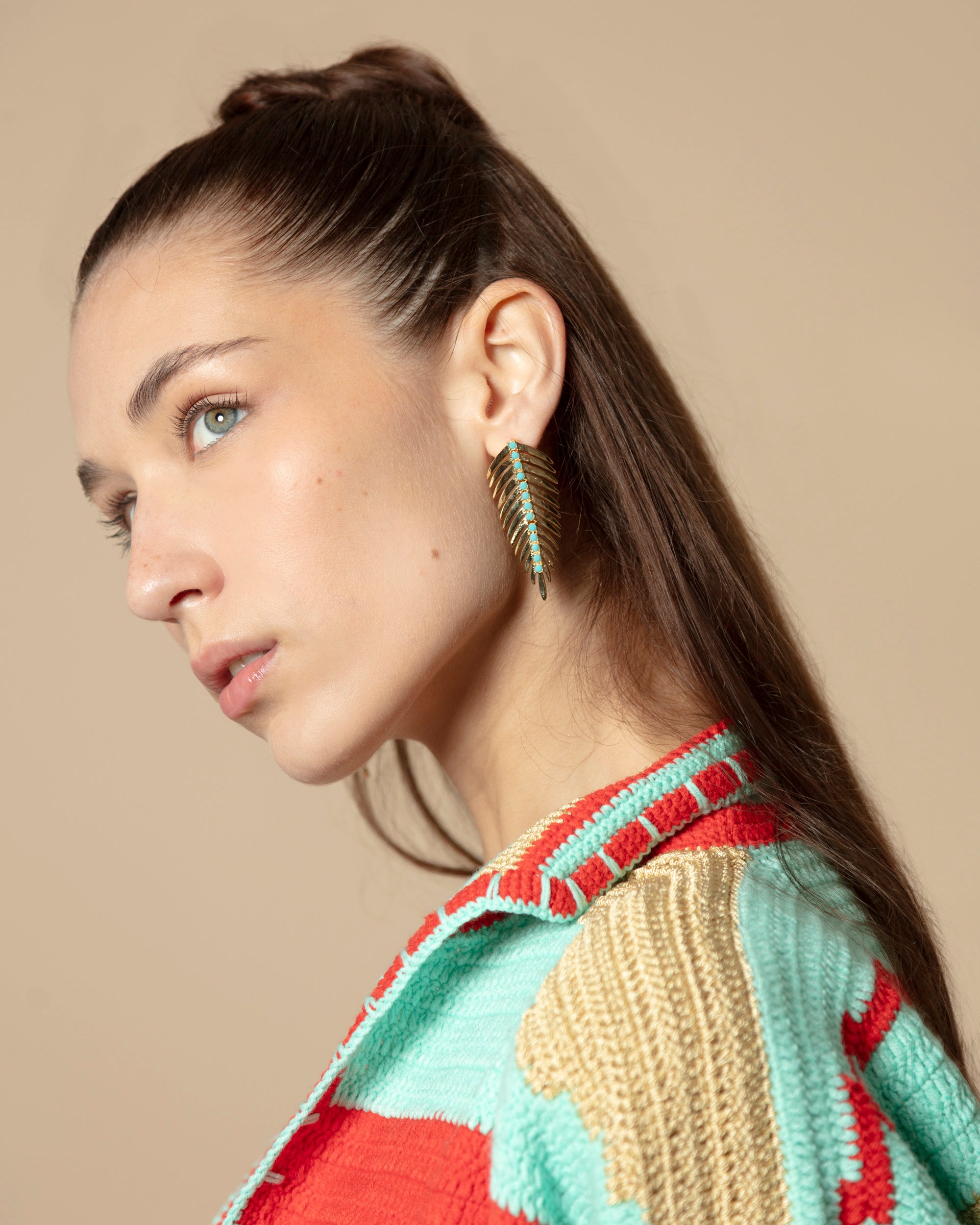 MINI ELLISE EARRINGS TURQUOISE
