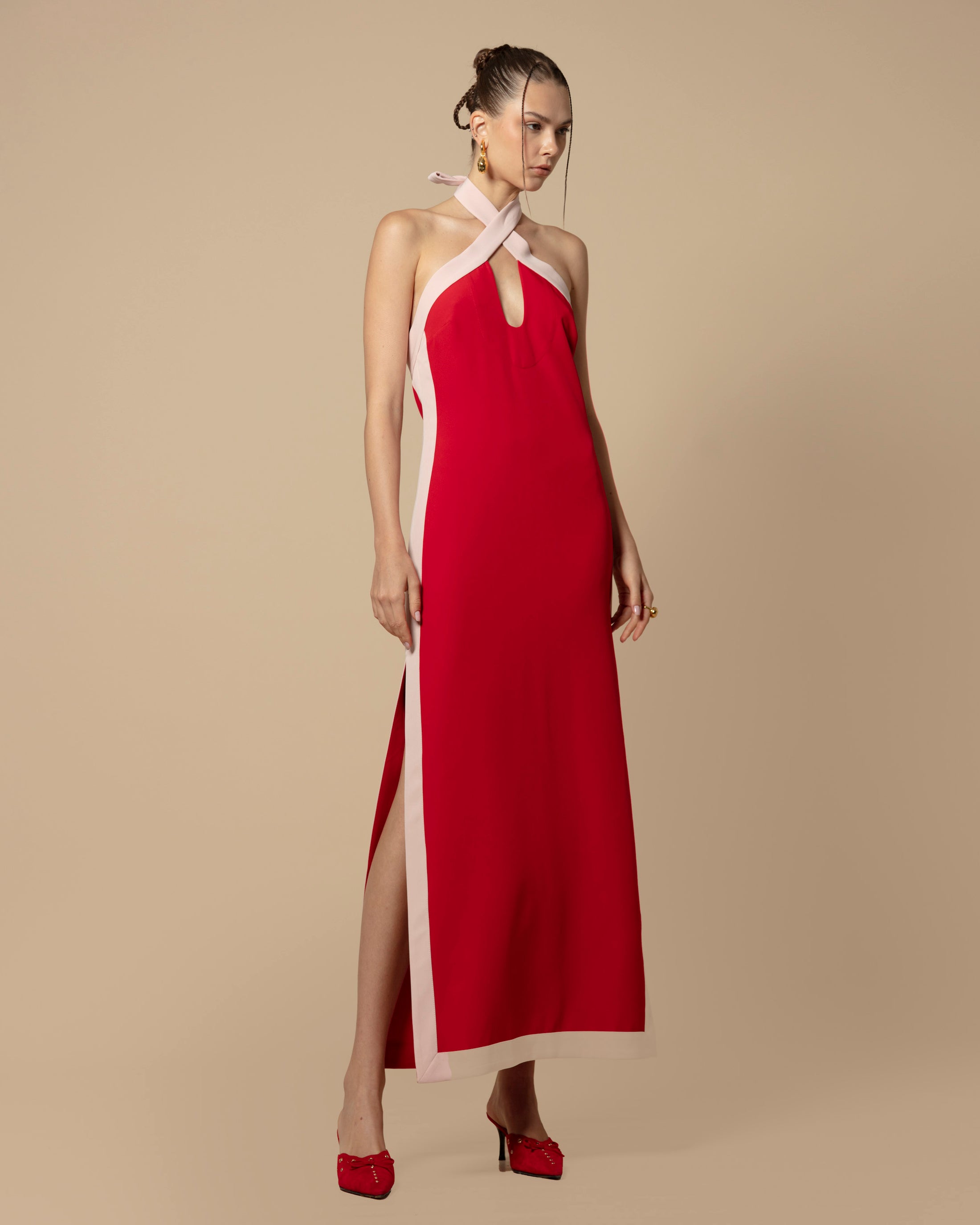 MIRALA DRESS RED