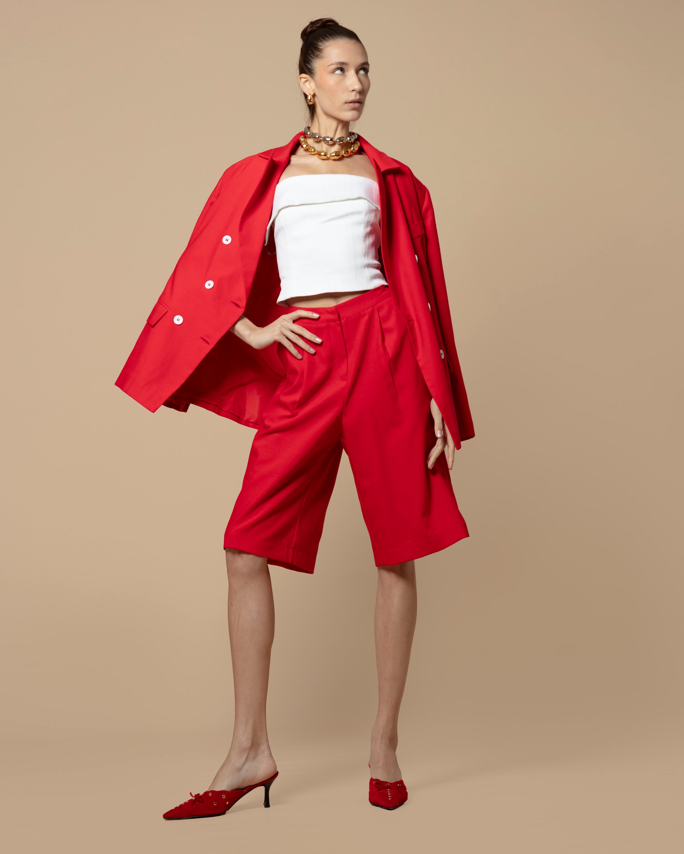 DIEGO SHORTS GABARDINE RED