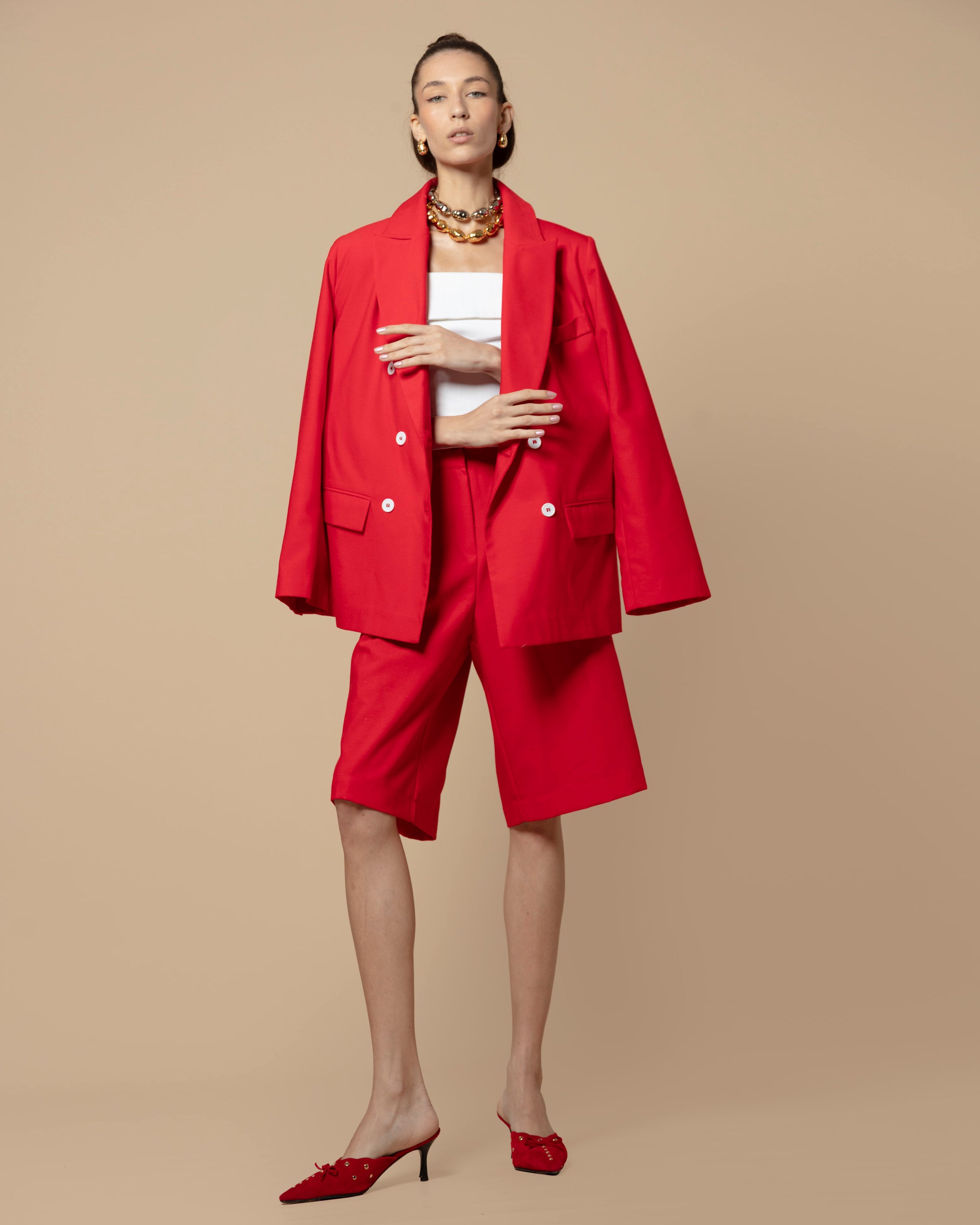 DIEGO SHORTS GABARDINE RED