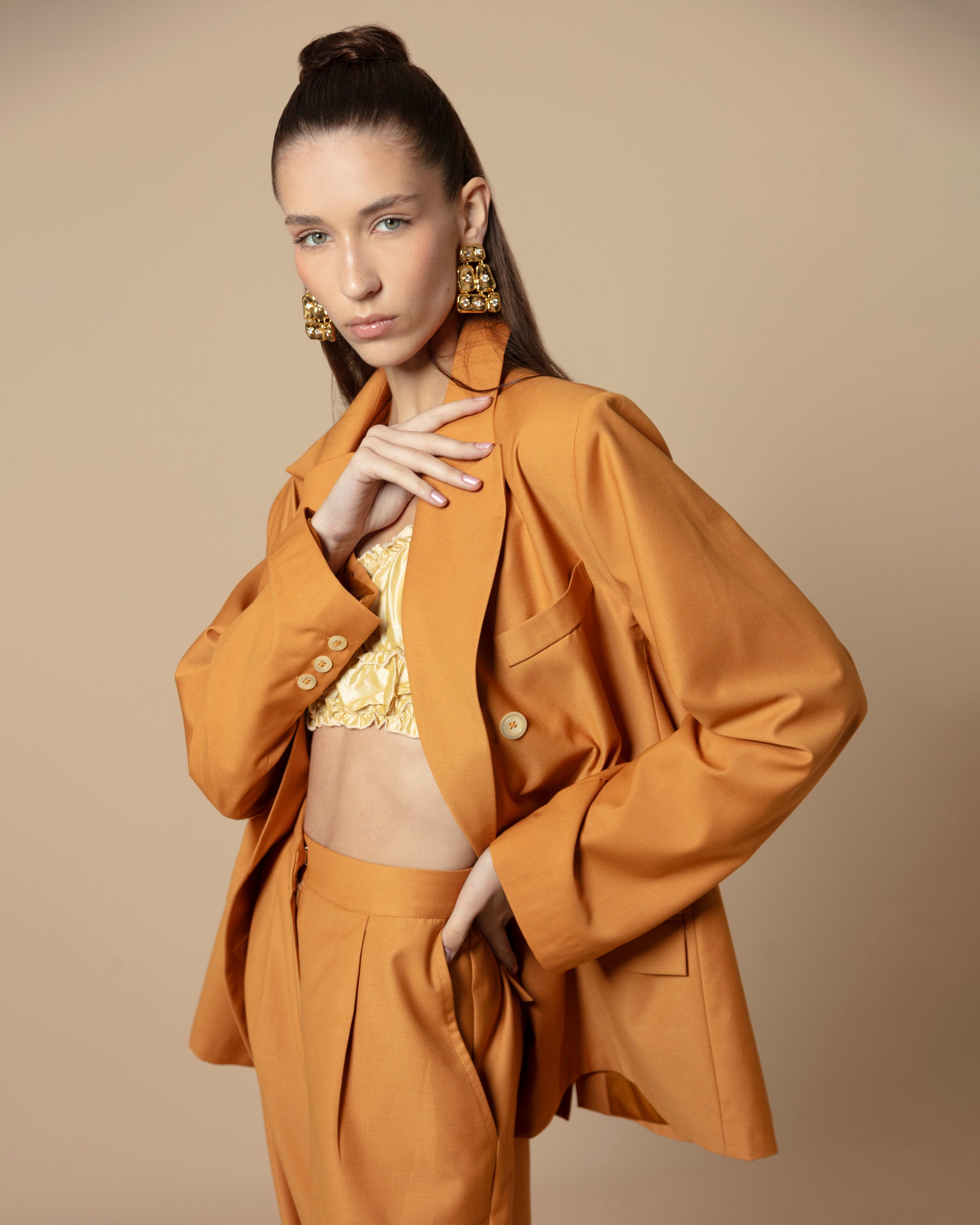 ROME BLAZER GABARDINE TERRACOTTA OS