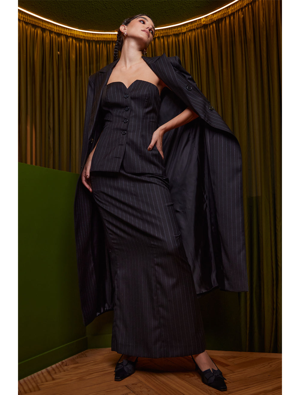 MILEY SKIRT BLACK STRIPED