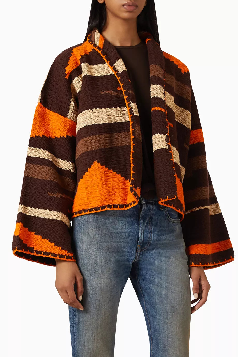 KIONA JACKET BROWN/ORANGE OS