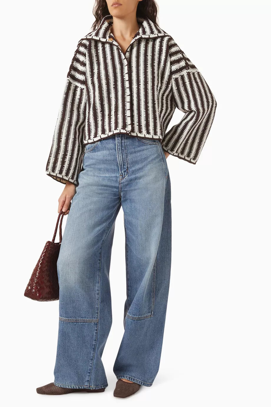 DARIA JACKET BROWN/WHITE OS