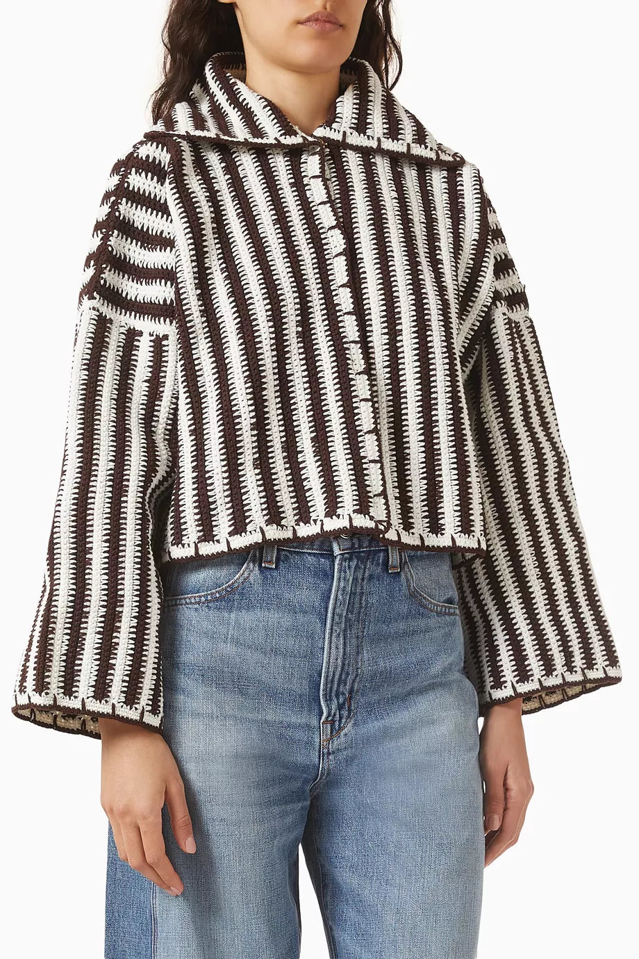 DARIA JACKET BROWN/WHITE OS