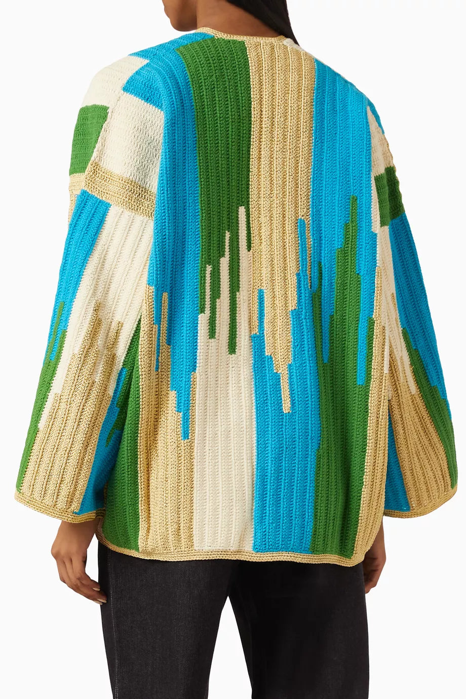 JADE JACKET BEIGE/GREEN/TURQUOISE
