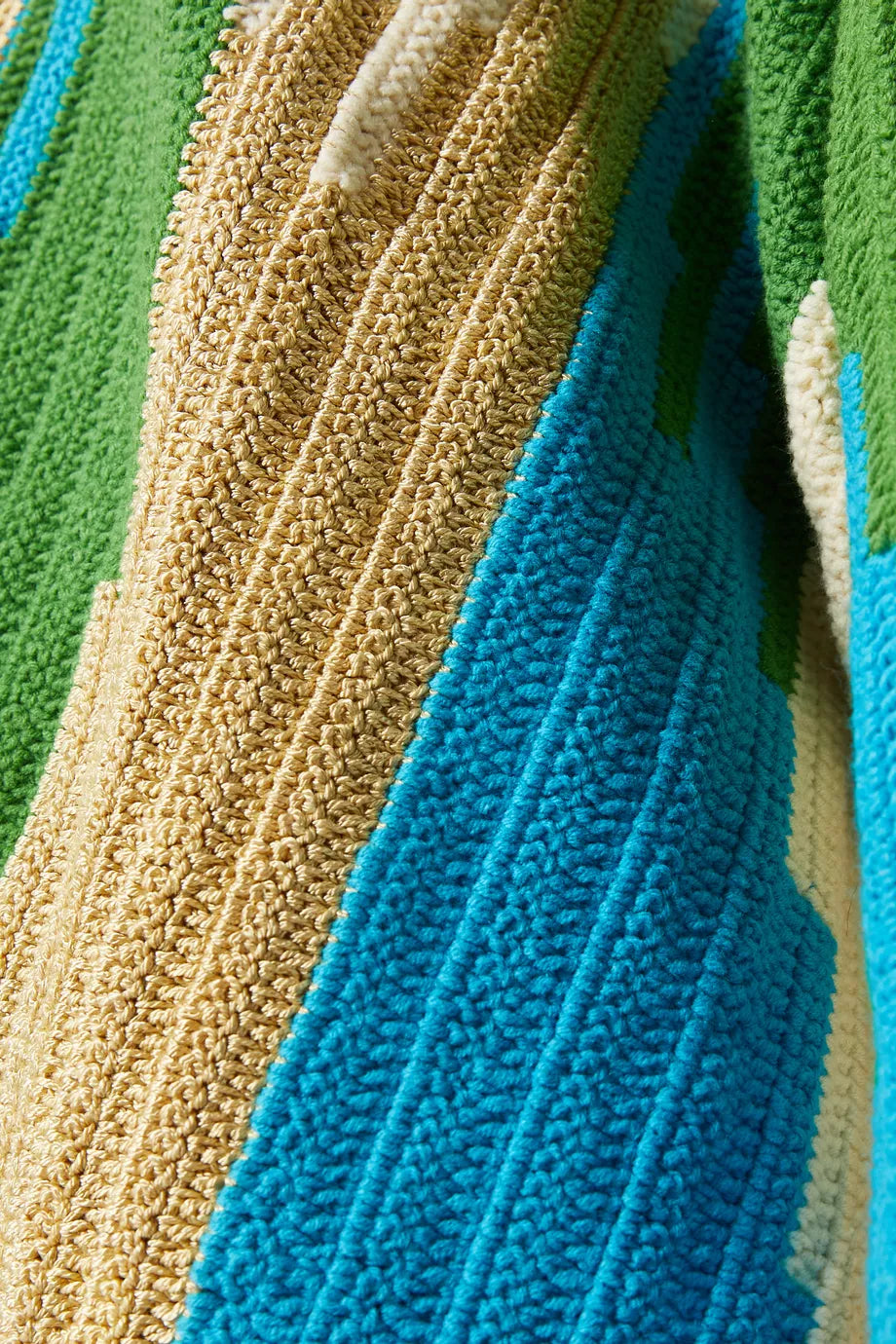 JADE JACKET BEIGE/GREEN/TURQUOISE
