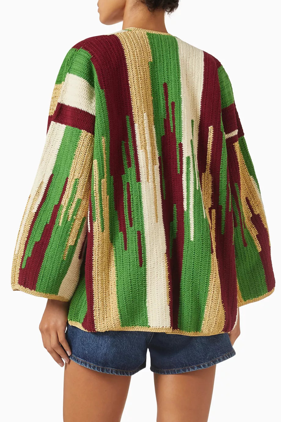 JADE JACKET BEIGE/GREEN/BURGUNDY