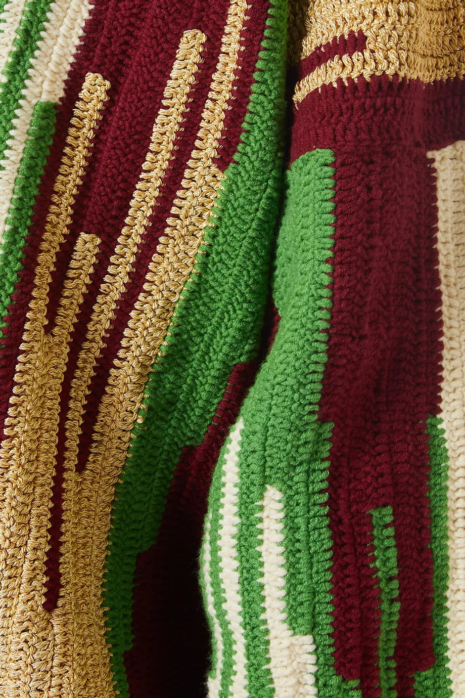 JADE JACKET BEIGE/GREEN/BURGUNDY