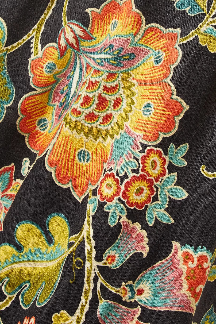 PANA DRESS LIN FLEURI NOIR