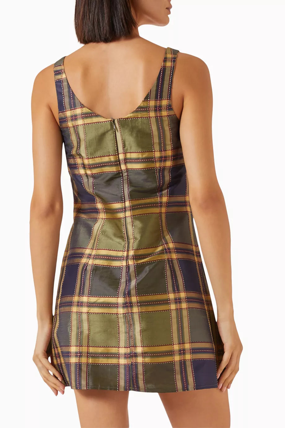 SENA DRESS TAFFETA CARREAUX