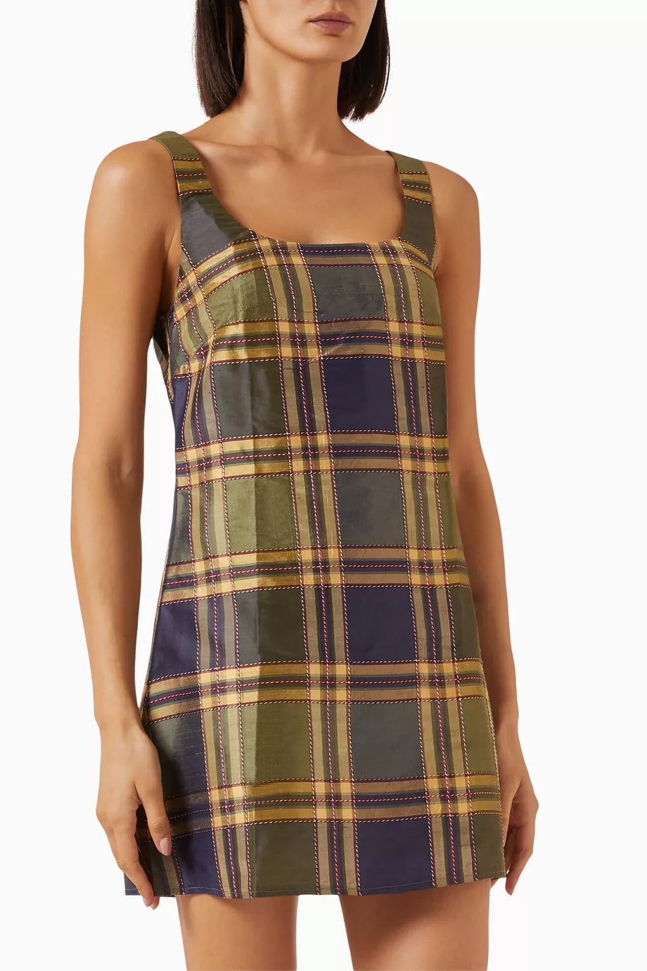 SENA DRESS TAFFETA CARREAUX