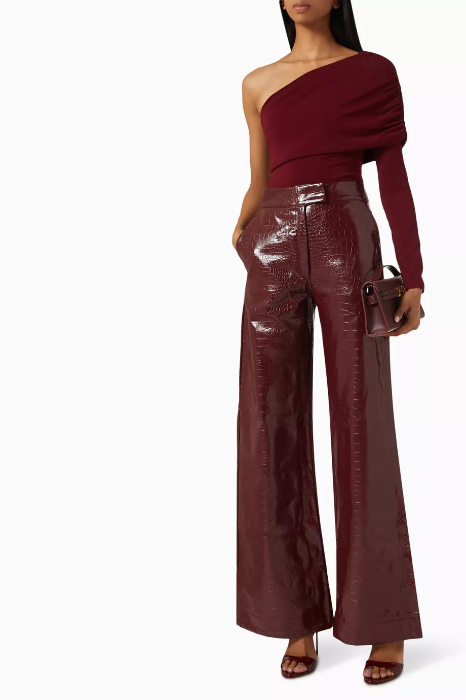 LIONA PANTS CROCO WINE