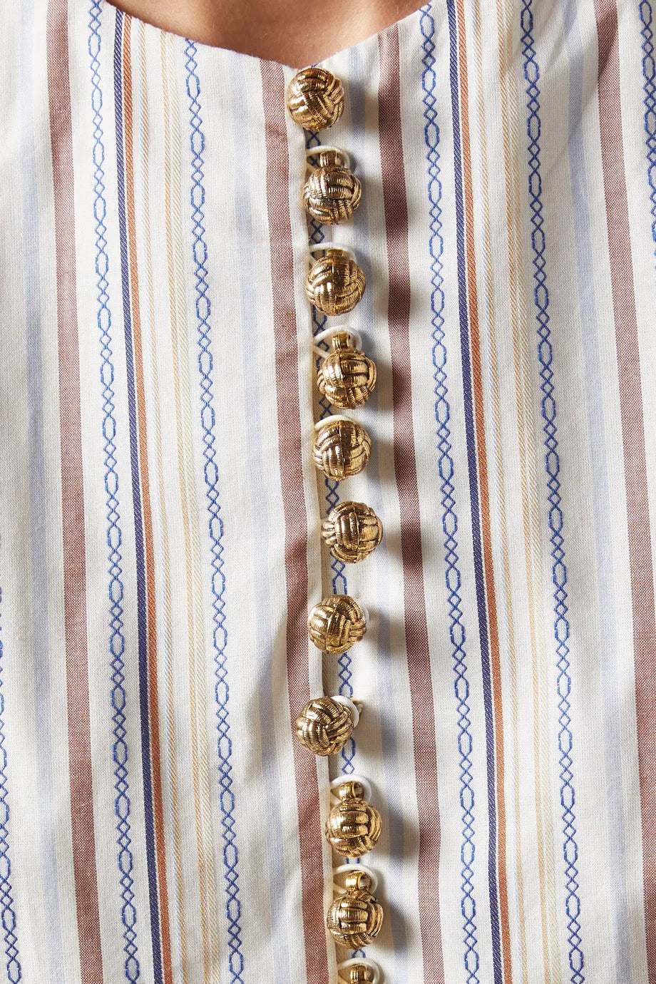 LUEUR DRESS WHITE STRIPED