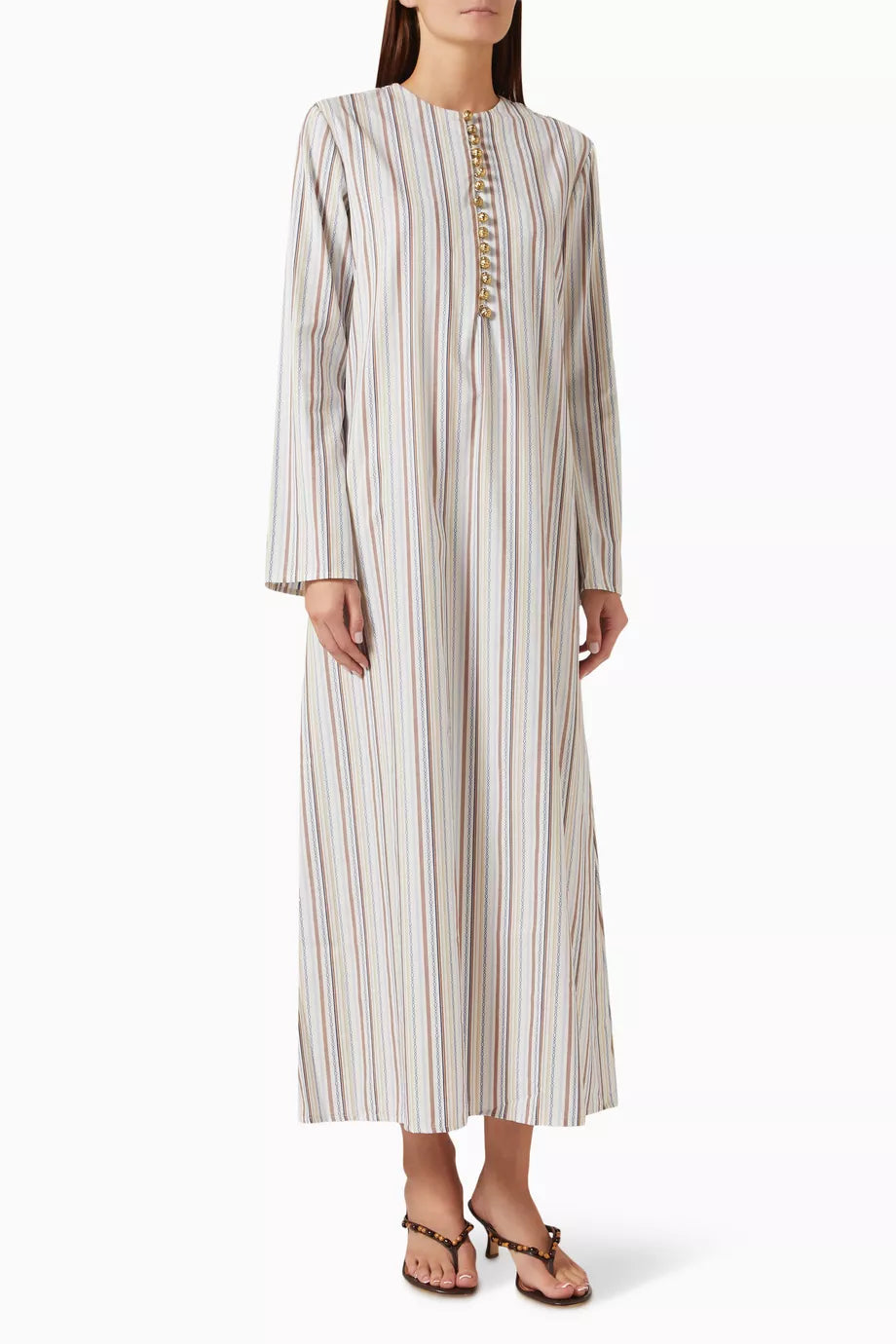 LUEUR DRESS WHITE STRIPED