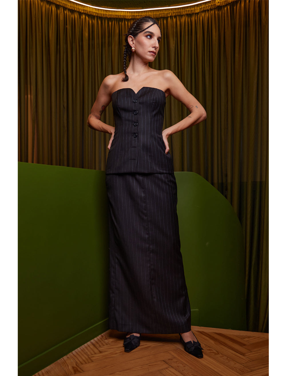 MILEY SKIRT BLACK STRIPED