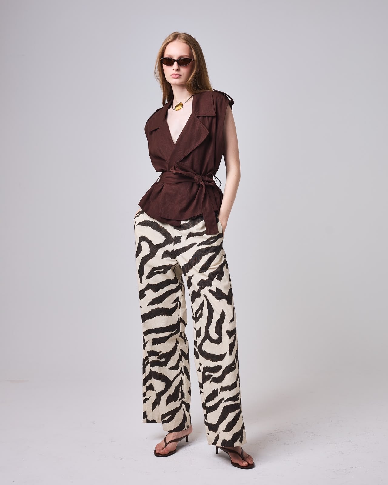 LUNE PANTS COTTON IMPRIME ZEBRA